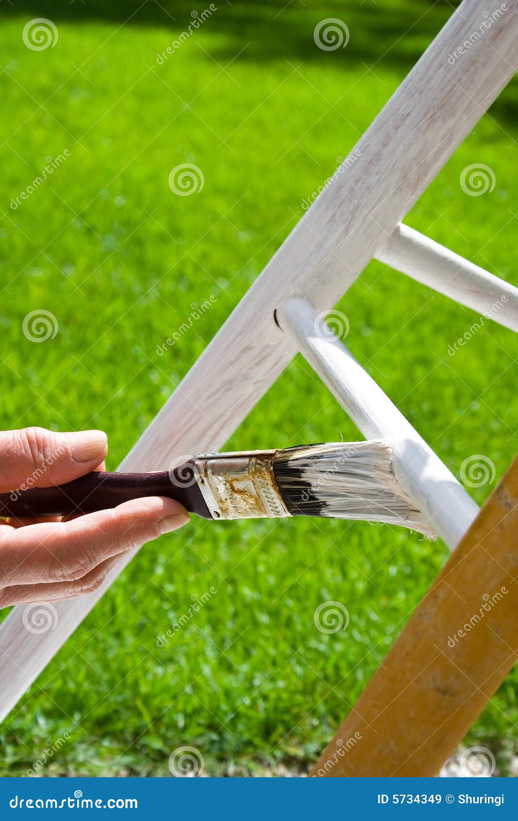 Paint it white stock image. Image of painting, paintbrush 5734349
