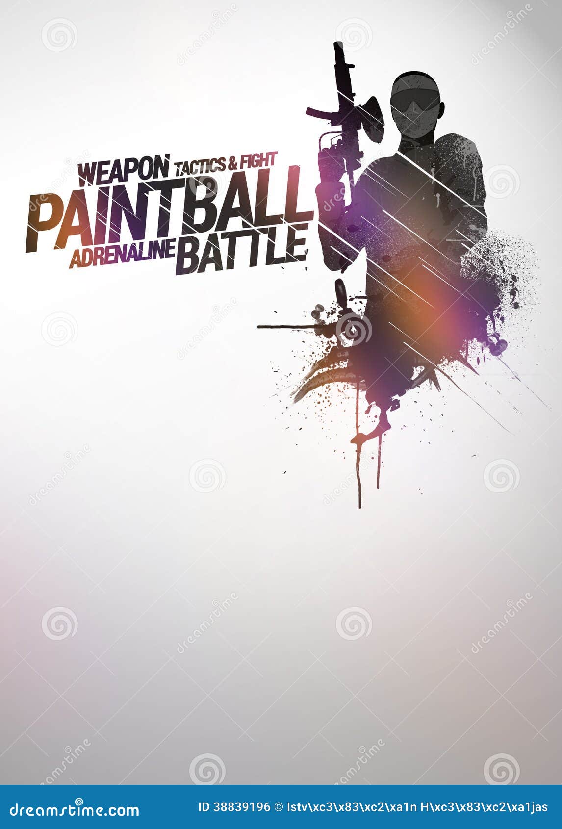 paintball airsoft background abstract game invitation advert empty space 38839196