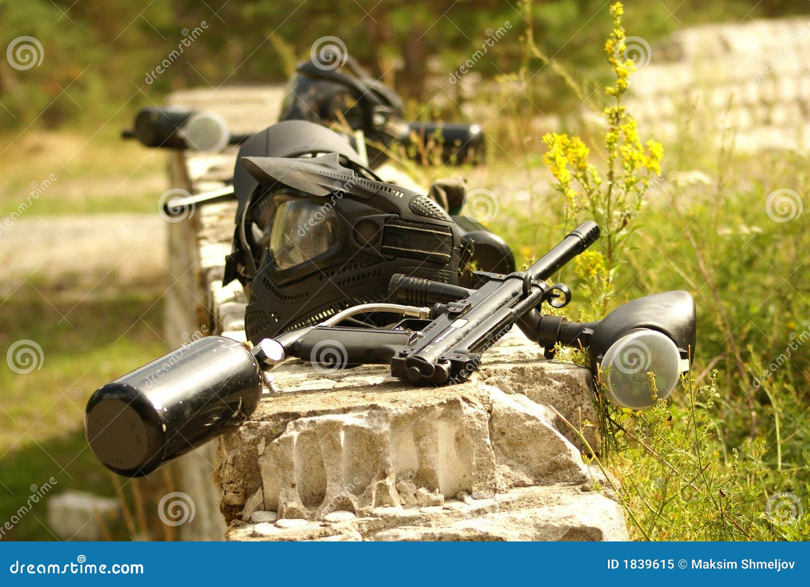 Paintball equipment stock image. Image of enemy, gloves 1839615