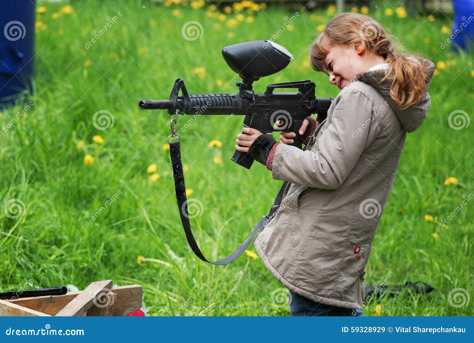 Paintball game. editorial stock image. Image of lawn 59328929