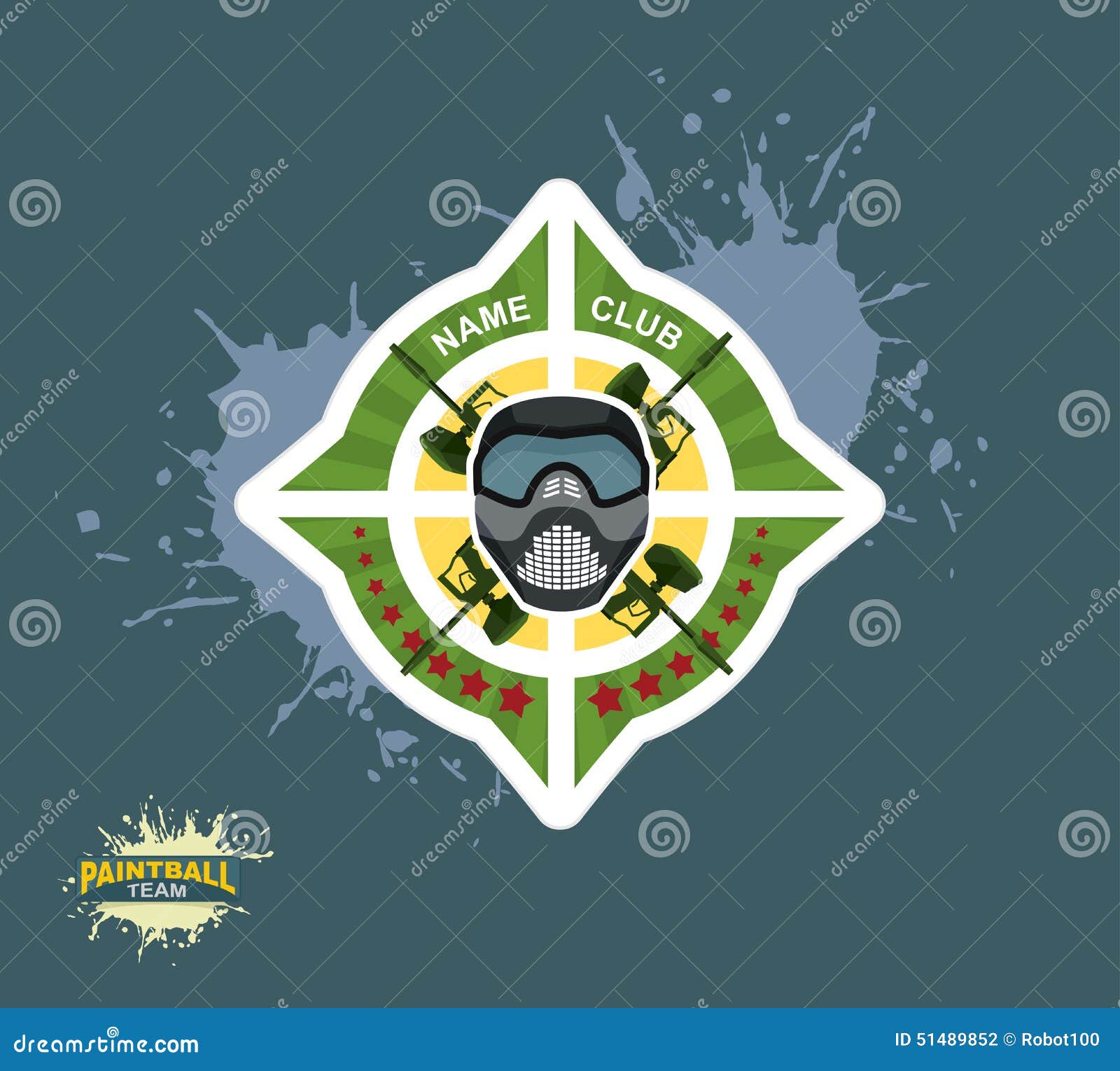 Paintball Logo. Paintball Guns. Stock Vector Image 51489852