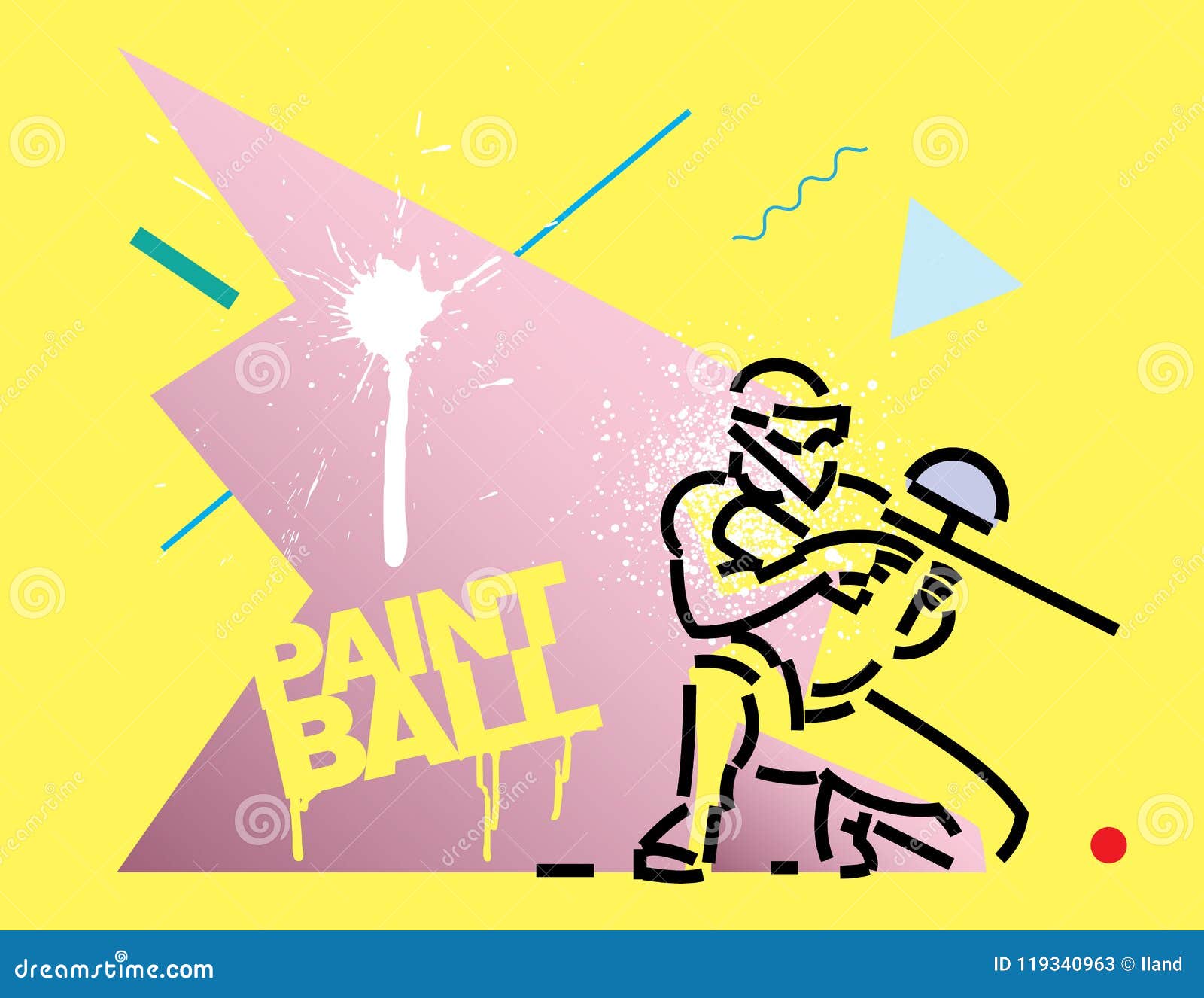 Paintball Player Male Vector. Animated Character Creation Set