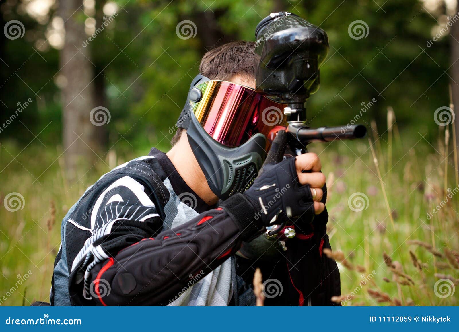 Paintball Shooter in the Field Stock Image Image of competition, playing 11112859
