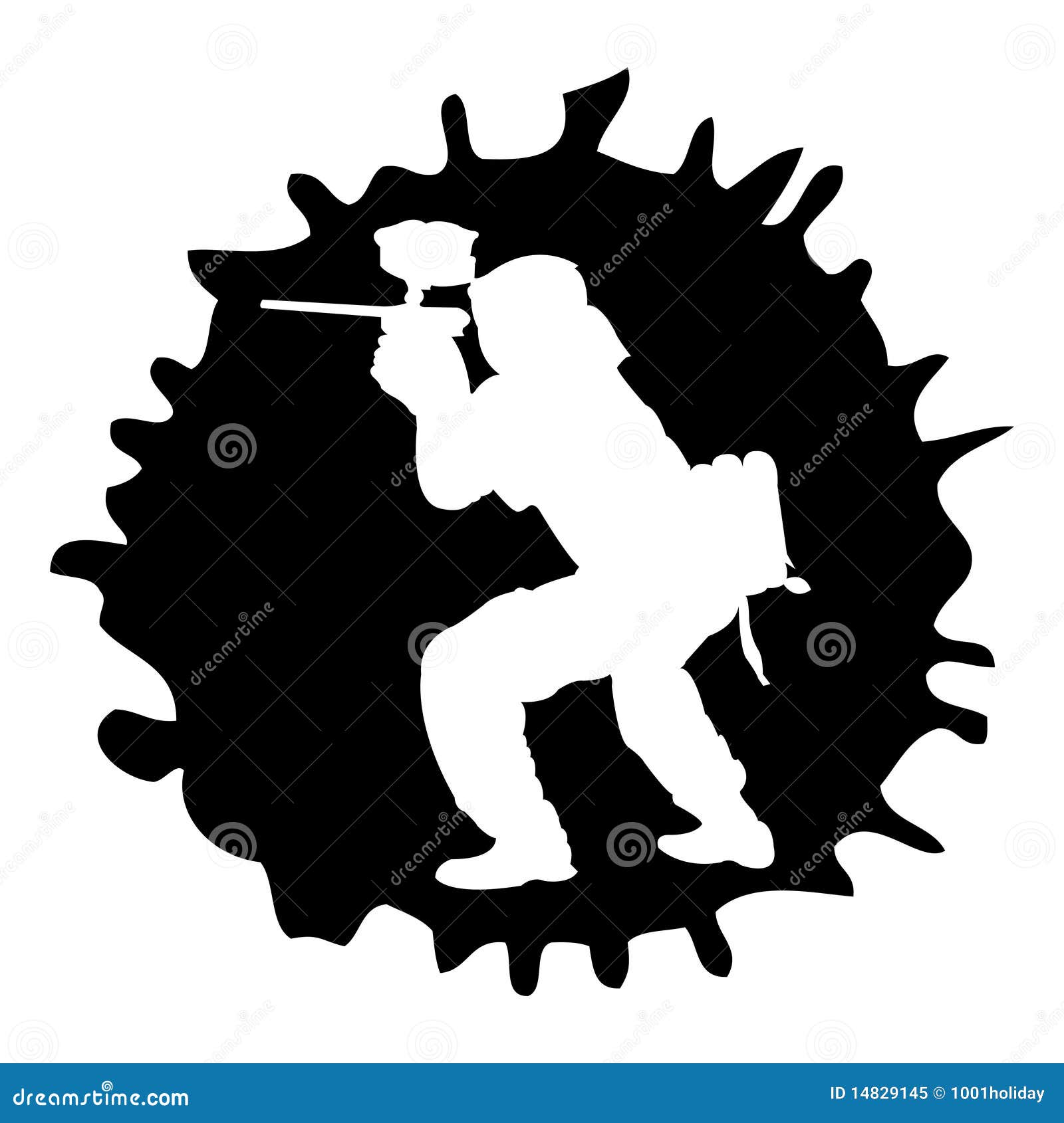 Paintball Gun Silhouette Vector Illustration 49847846