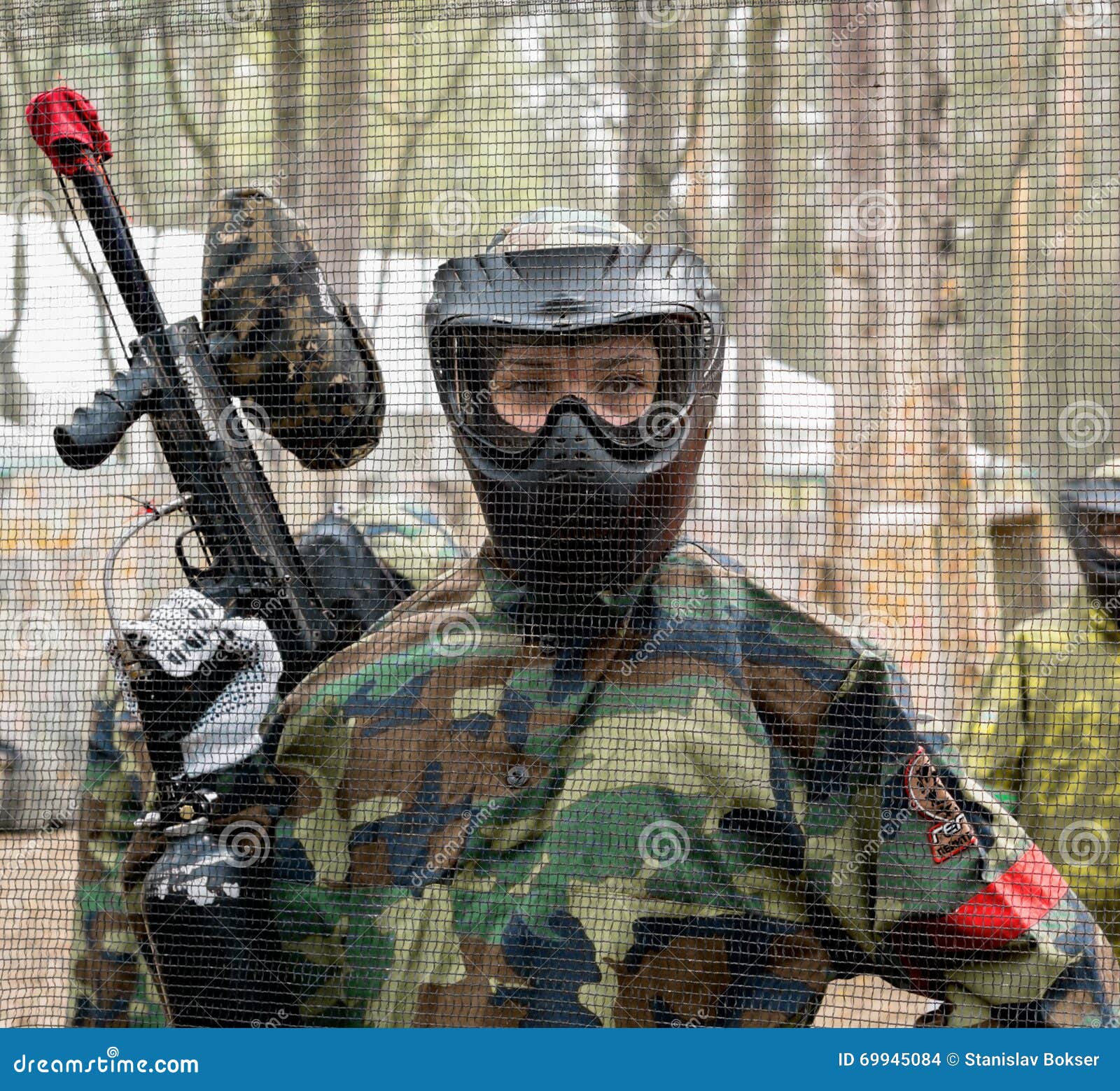 Paintball Team during the Game Editorial Stock Image Image of