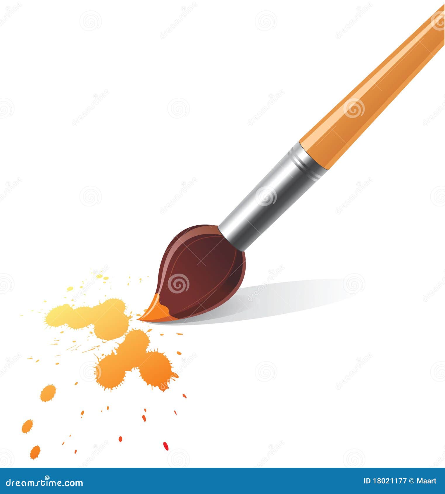 Paintbrush stock vector. Illustration of color, shiny 18021177