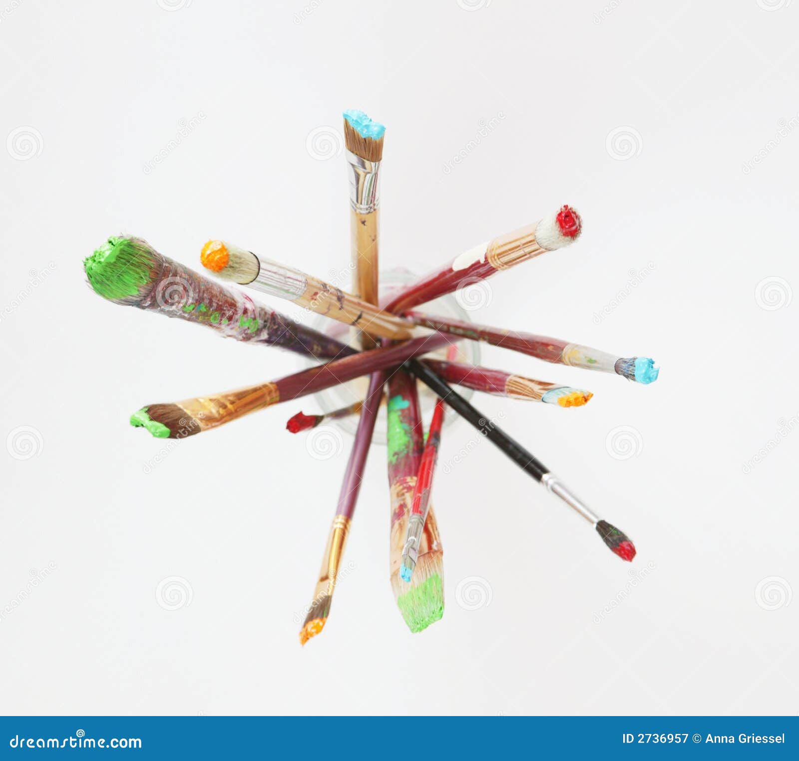 Paintbrush Container stock image. Image of orange, color 2736957