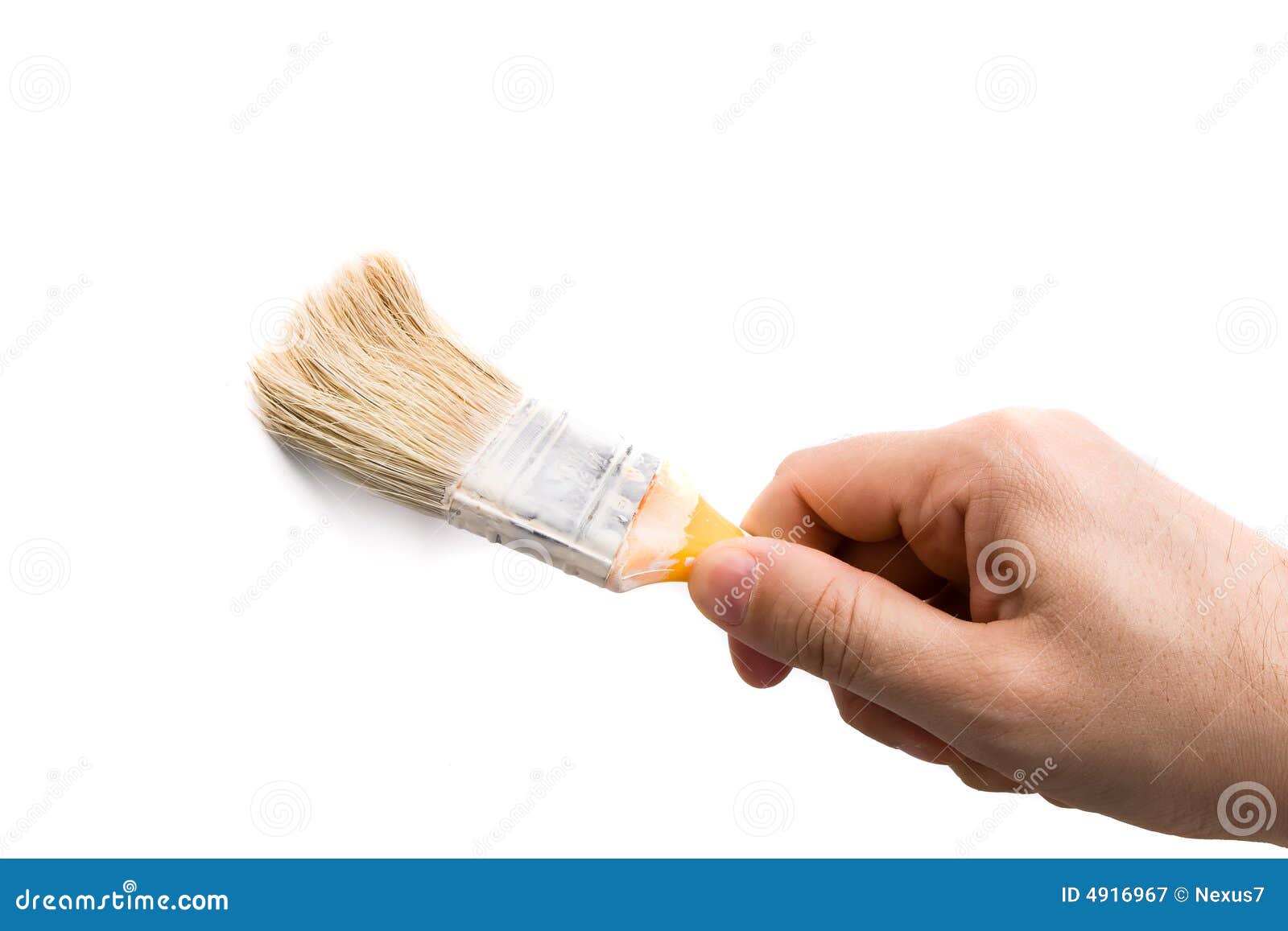 Paintbrush in Hand stock image. Image of holding, male 4916967