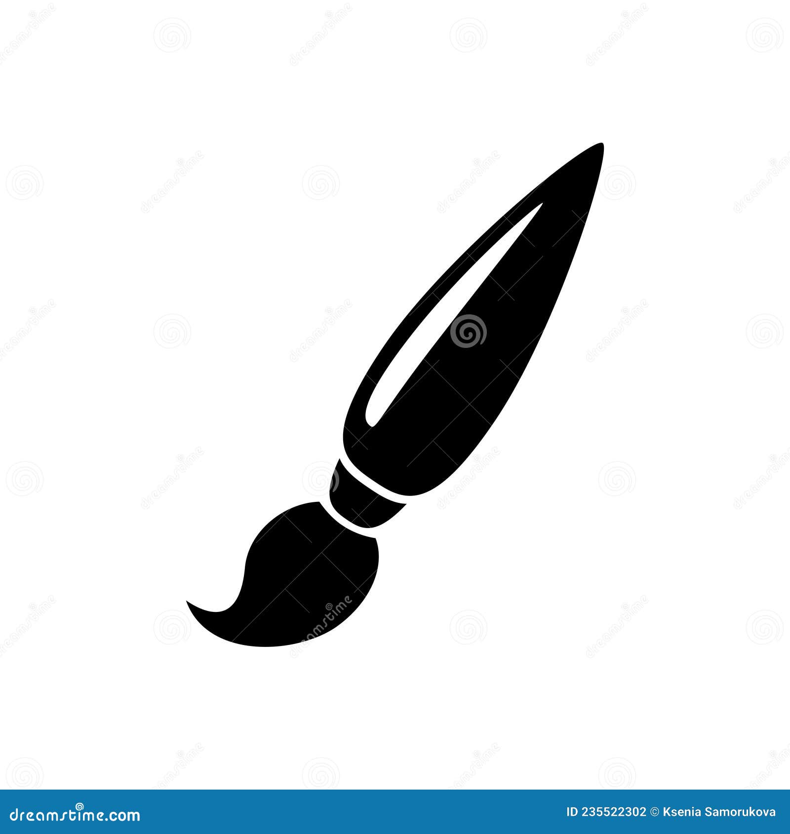 Paintbrush Icon. Fine Art Symbol Stock Vector Illustration of