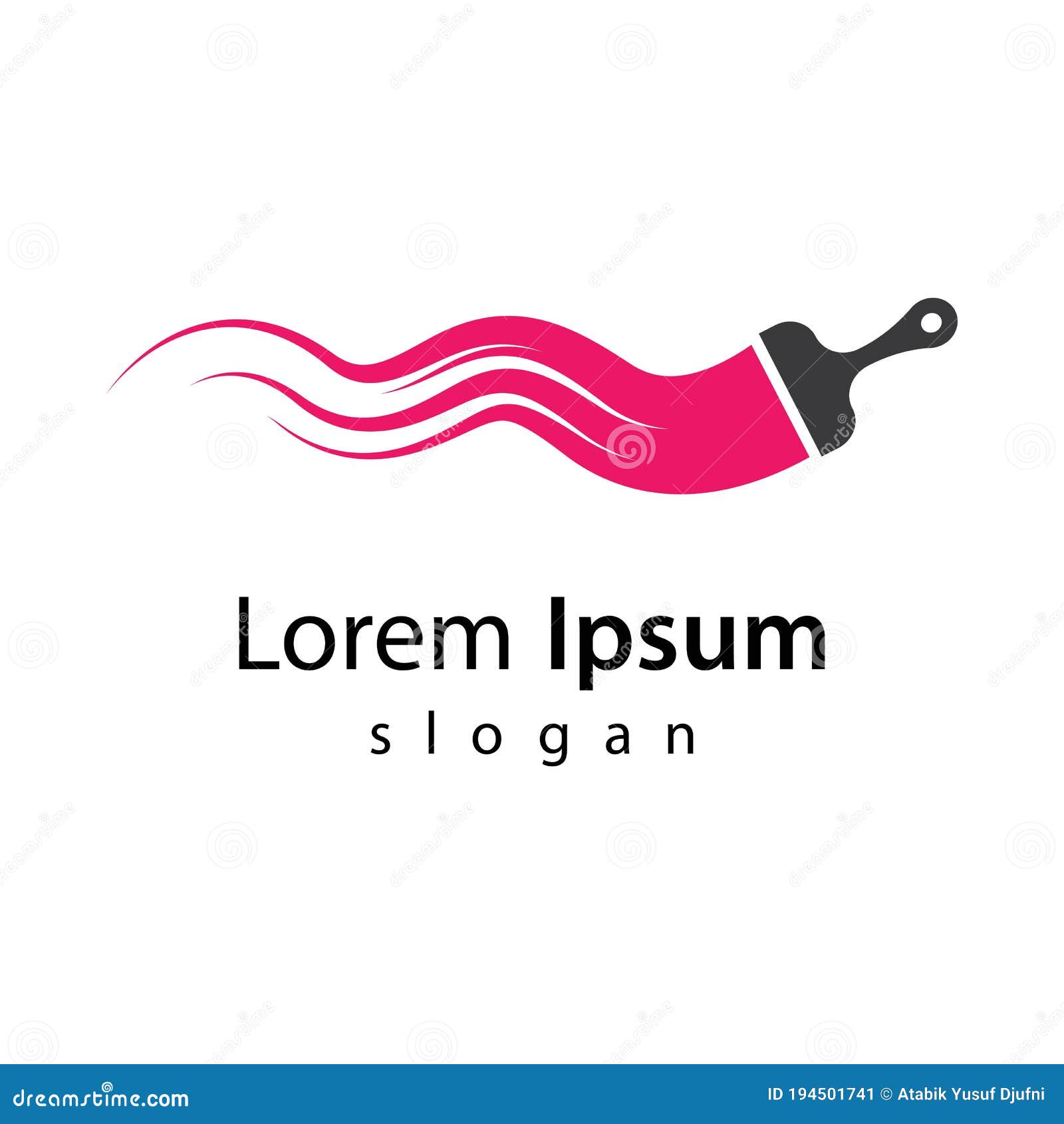 Paintbrush Logo Vector Icon Stock Vector Illustration of drawing