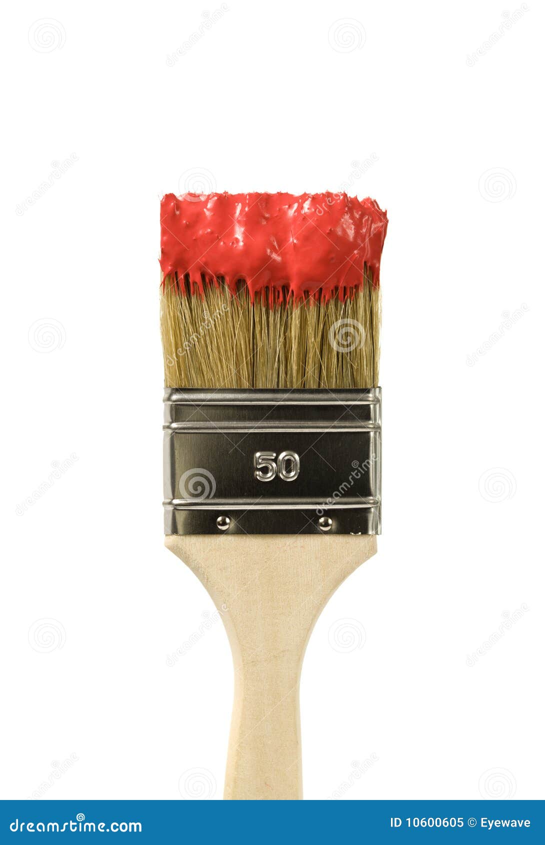 Paintbrush with red paint stock image. Image of paint 10600605