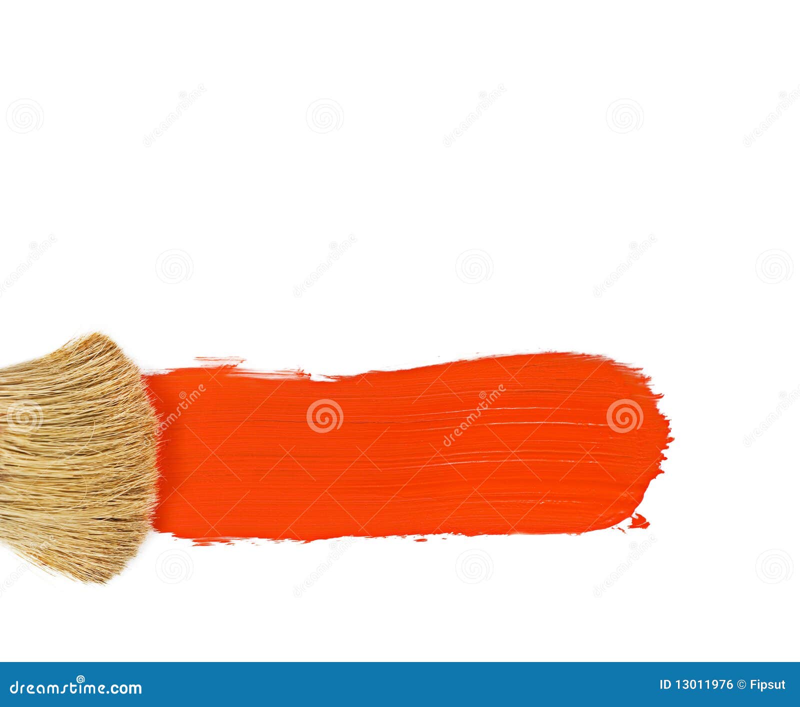 Paintbrush and Red Paint Isolated on White Stock Photo Image of
