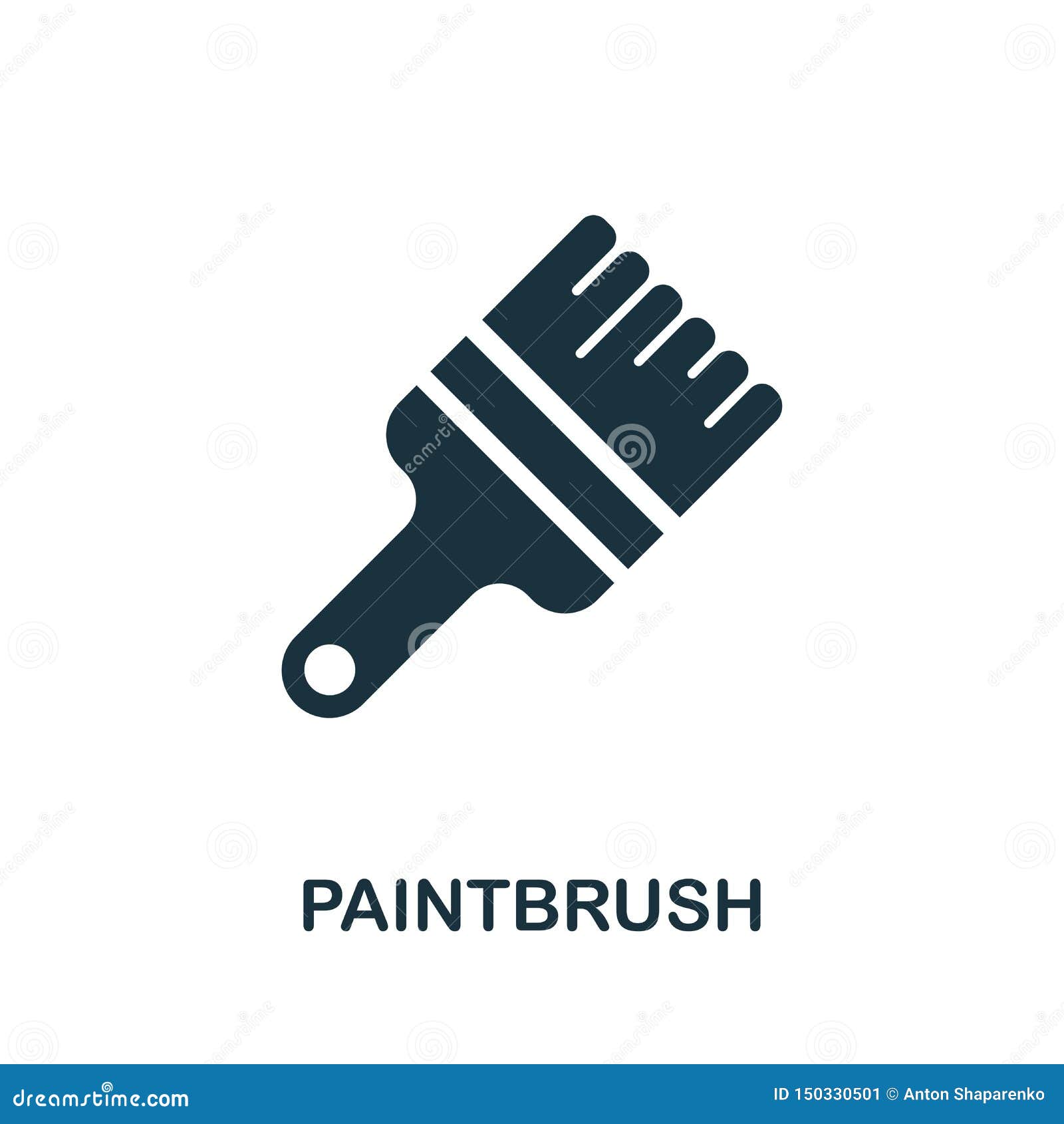 Paintbrush Icon Symbol. Creative Sign from Construction Tools Icons