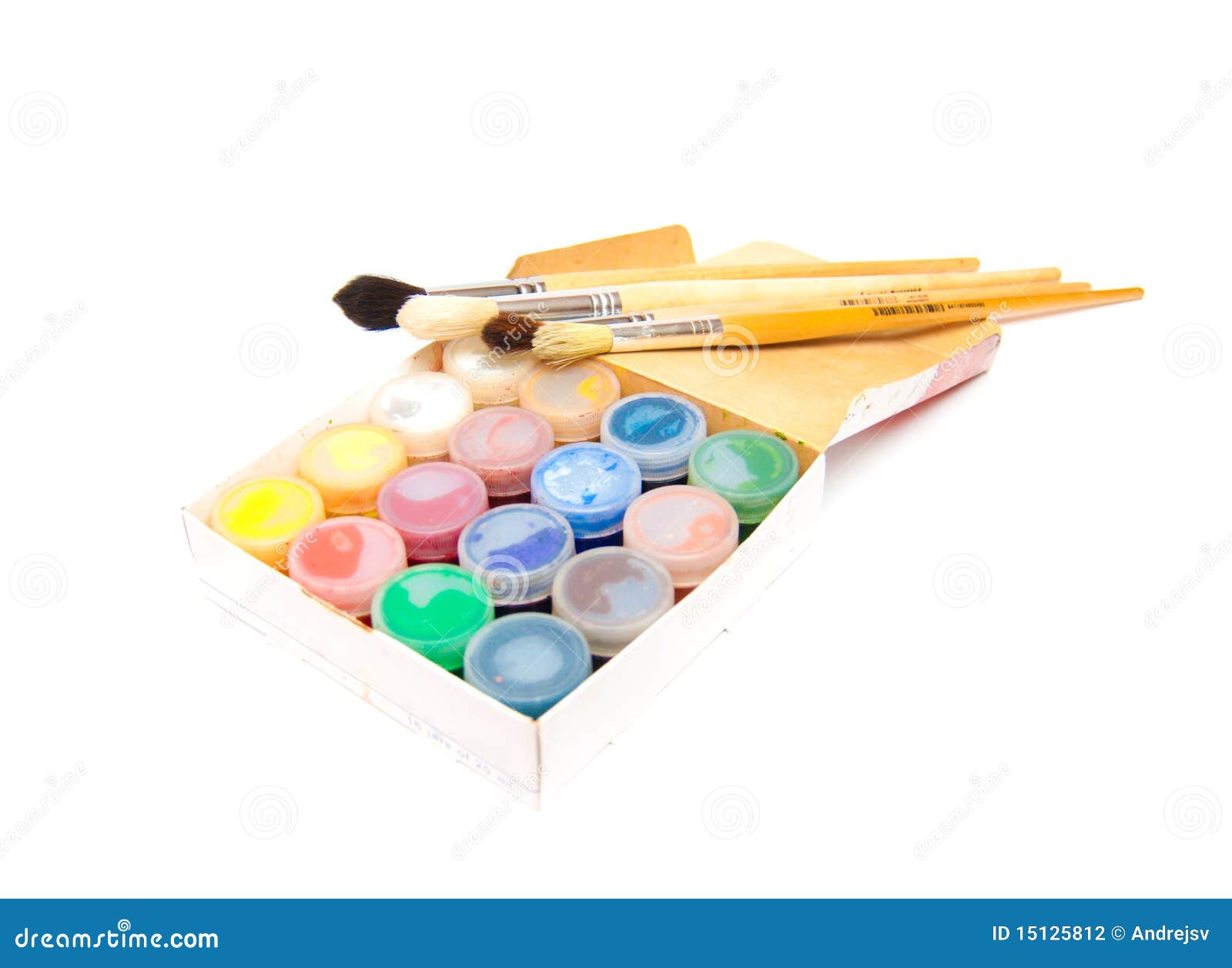 paintbrushes and dye