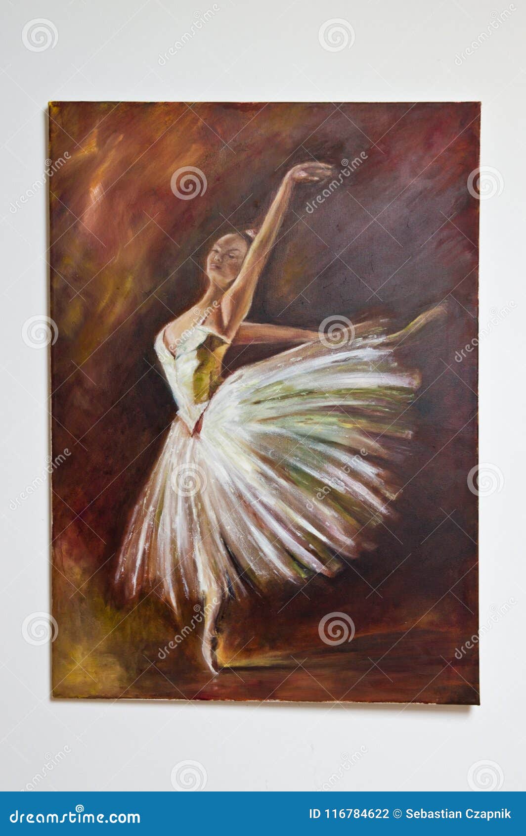 Large Wall Metal Art Print Dancing Woman Ballerina Grunge style Art Photo on Metal White Background