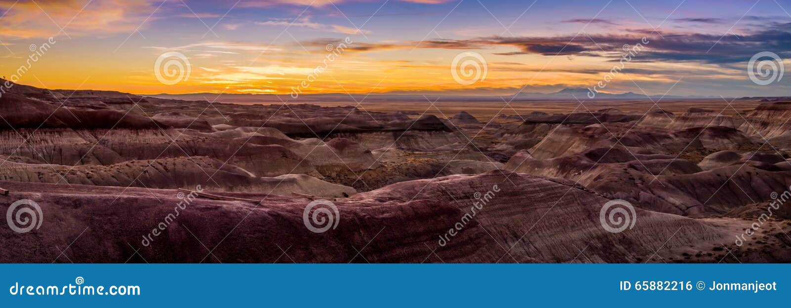 Painted Desert Sunset stock photo. Image of landscape - 65882216
