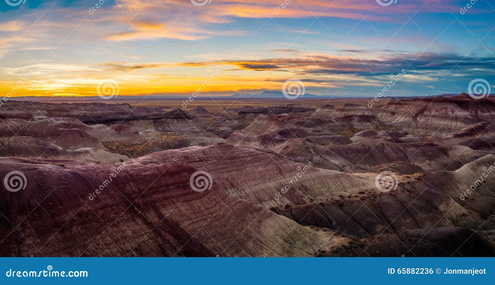 Painted Desert Sunset stock photo. Image of national - 65882236