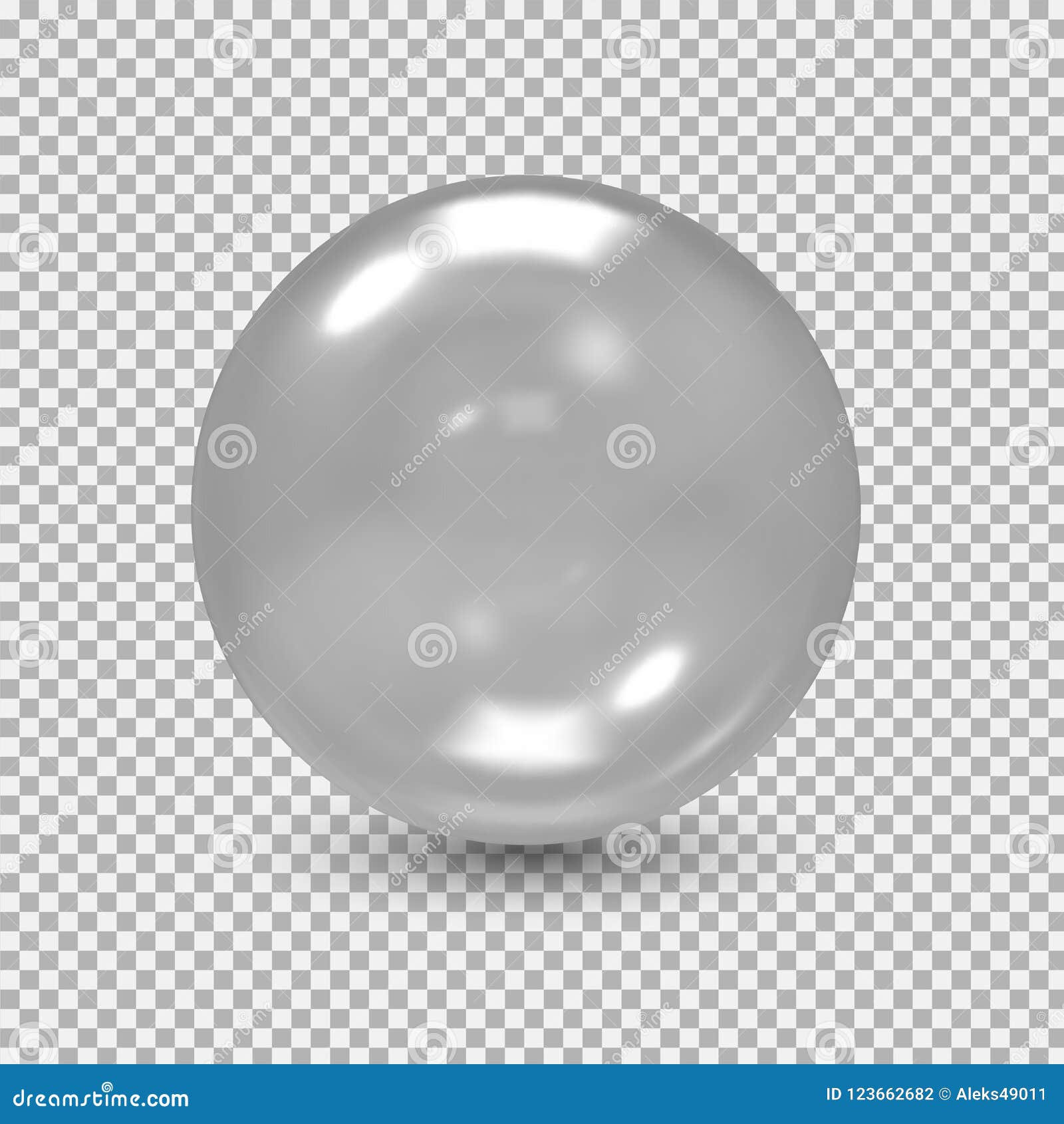 Glass Ball .Glass Sphere. Bubble. Vector Illustration Stock Vector