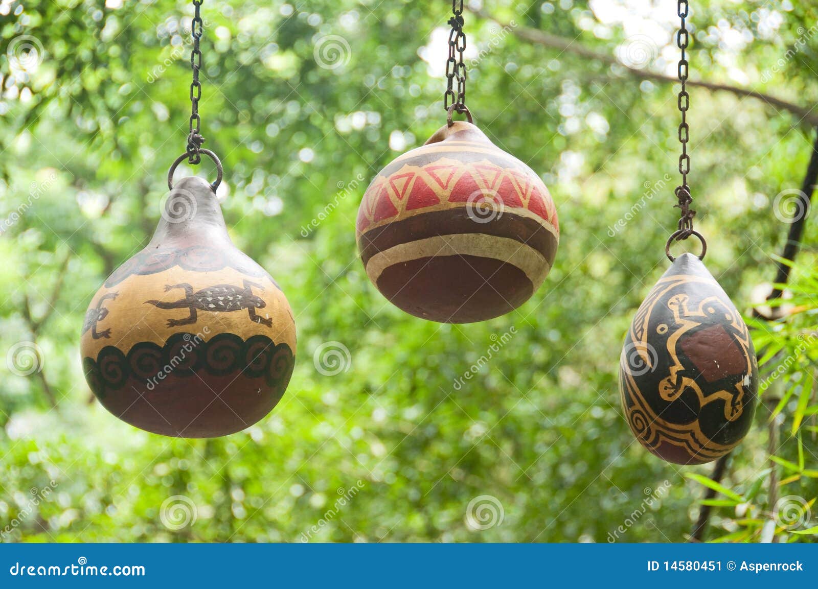 Painted dried gourds stock image. Image of aboriginal 14580451