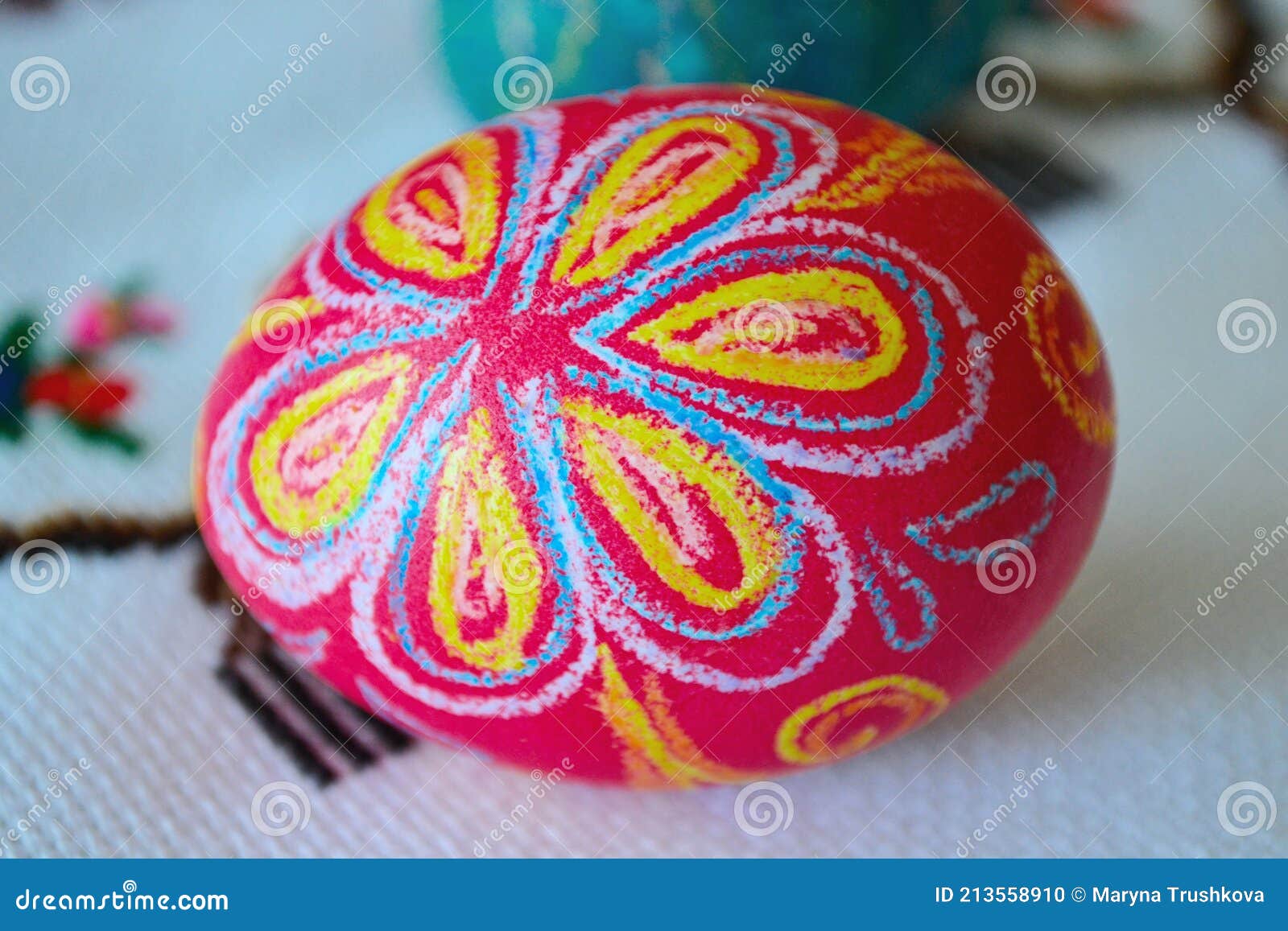 Easter Egg, Easter Painting, Traditions, Easter. Stock Photo Image of