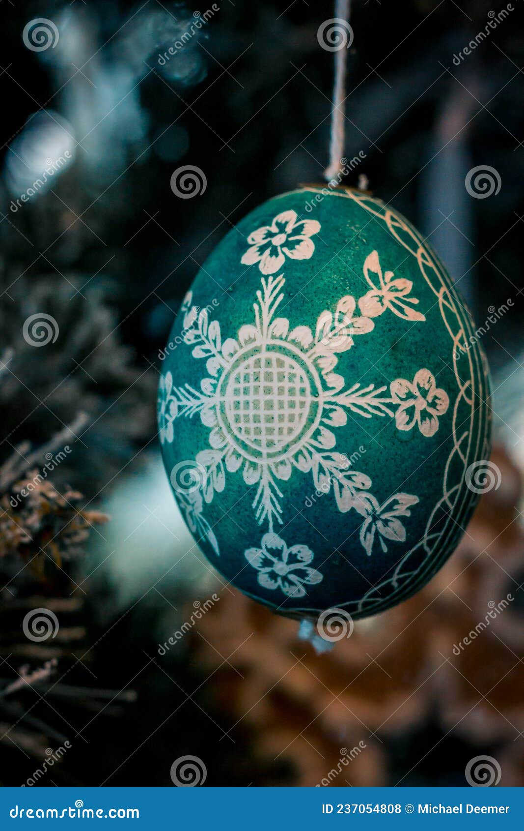 Painted Egg Ornament Hung on a Tree Stock Photo Image of painted
