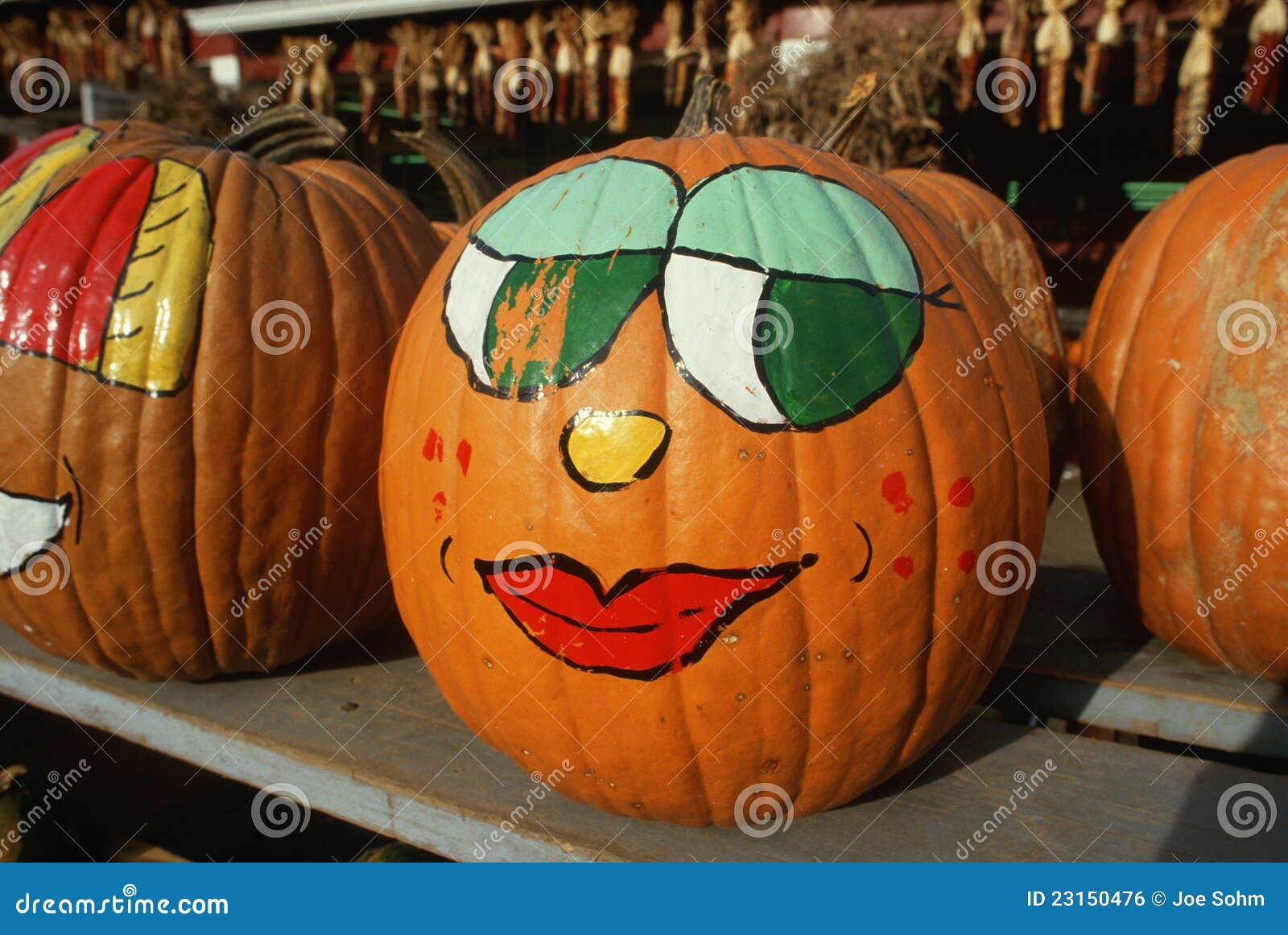 Painted face on pumpkin stock photo. Image of color, culture - 23150476