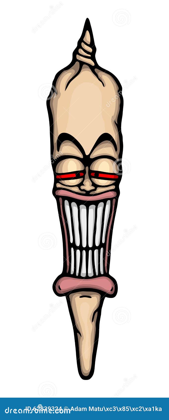 Painted funny joint stock vector. Illustration of character 62839324