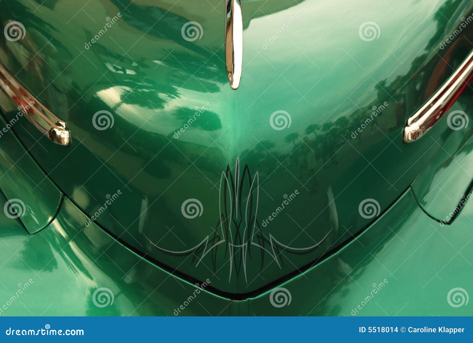 Painted Hood of Classic Car Stock Photo Image of bodywork,