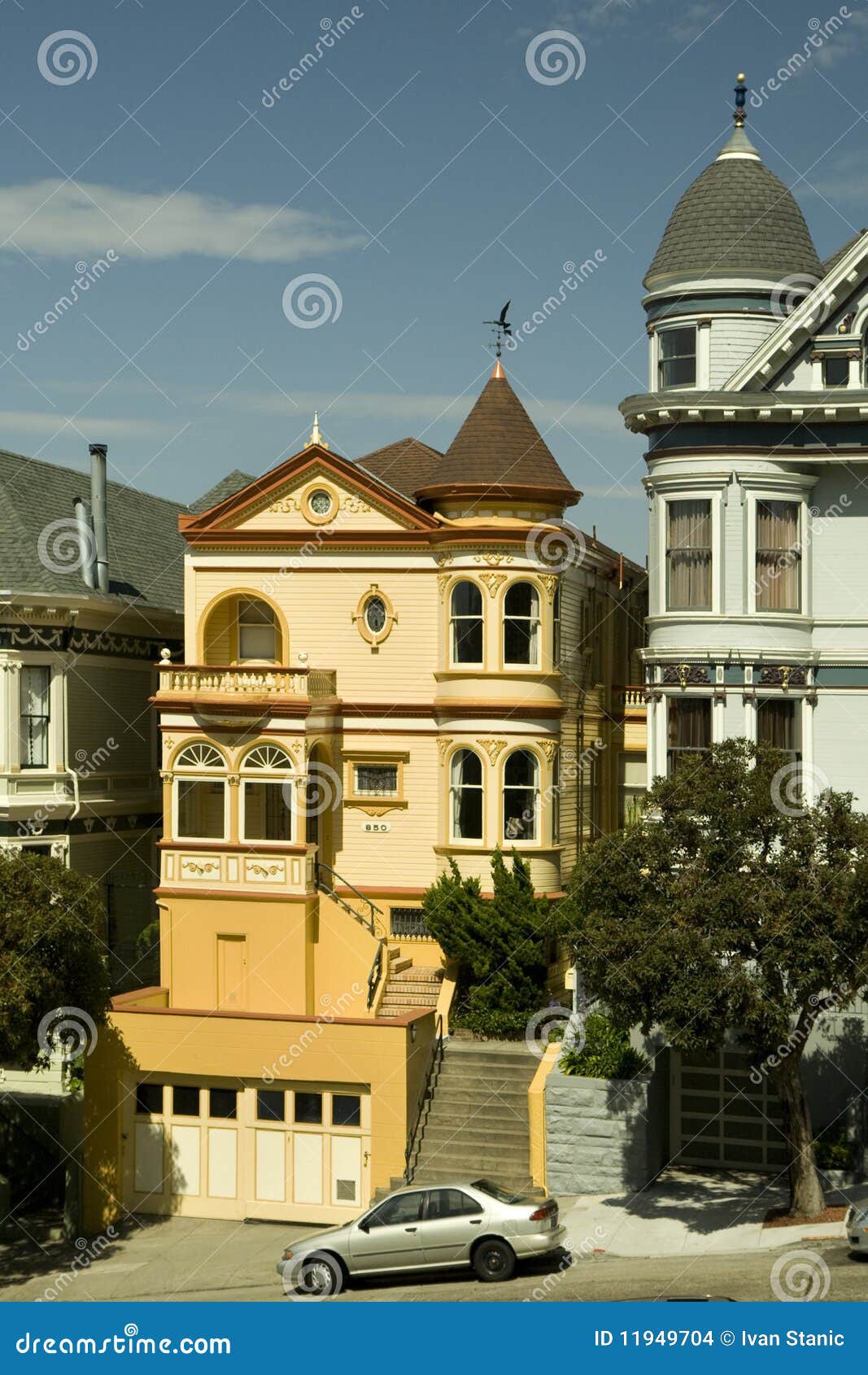 Painted Houses in San Francisco Stock Photo Image of francisco