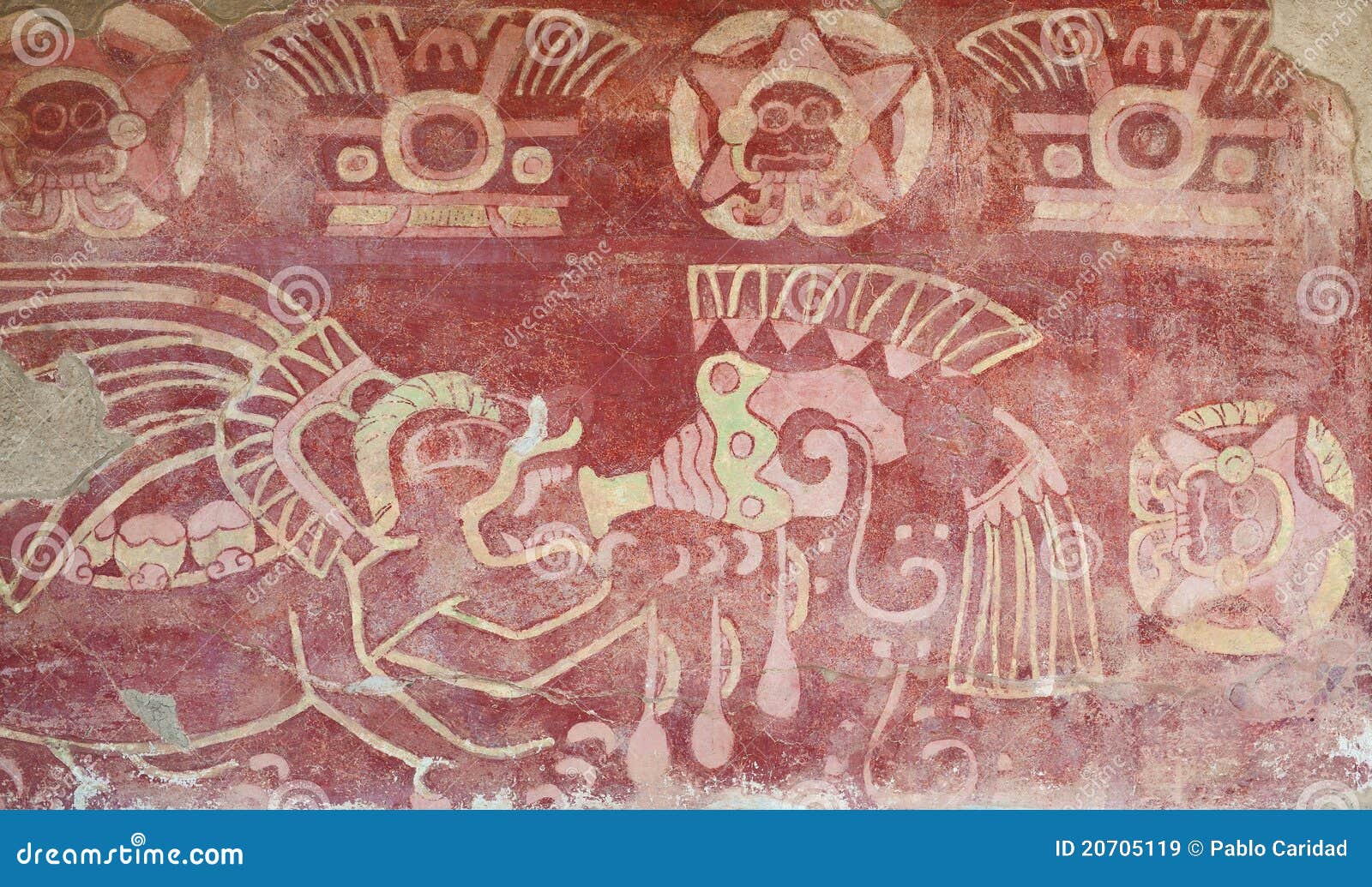 painted interior of temple in teotihuacan.