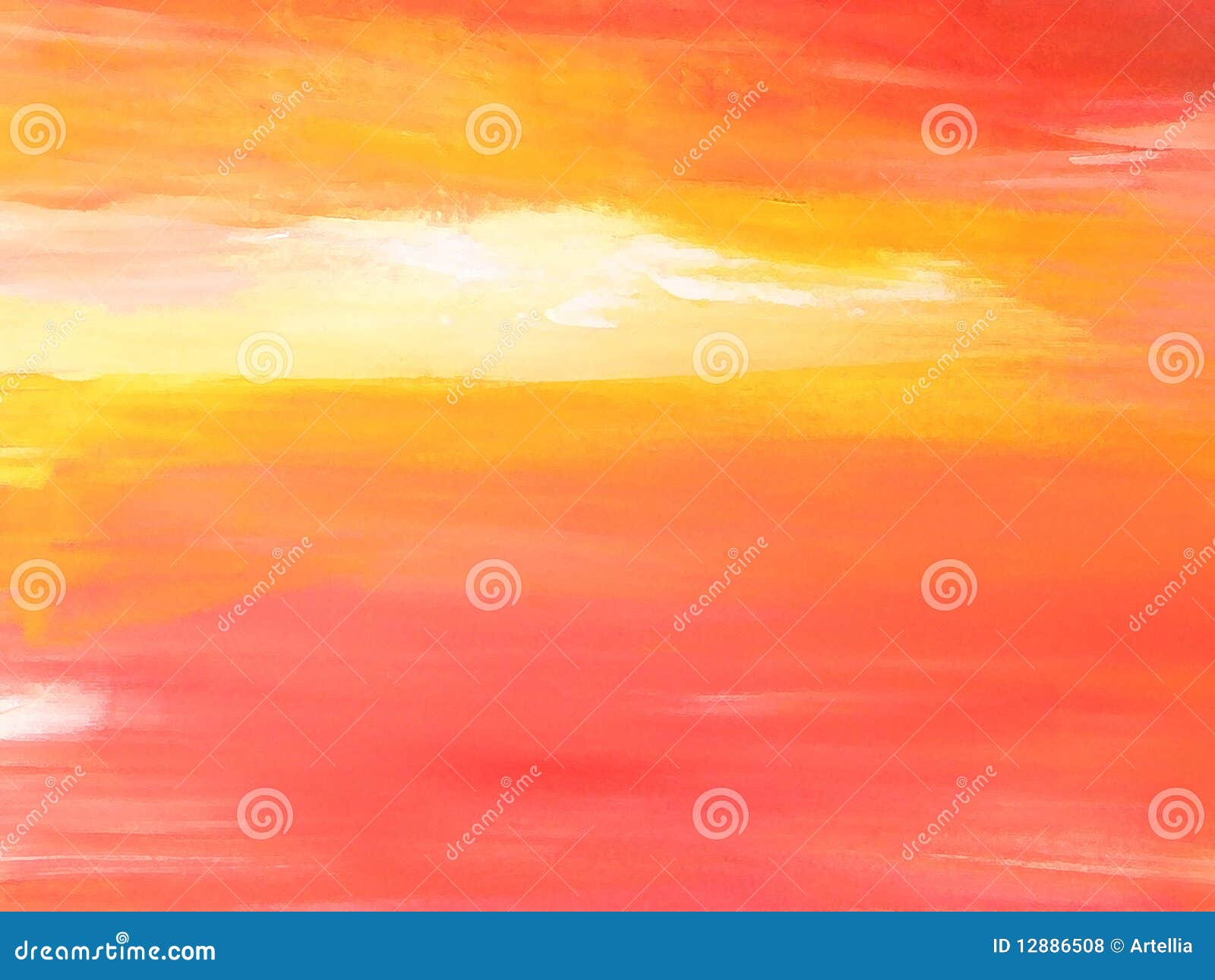 painted landscape / abstract sky sunset