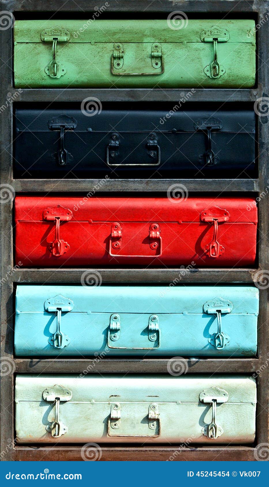 Painted Metal Colorful Locker Stock Photo - Image of metal, retro: 45245454