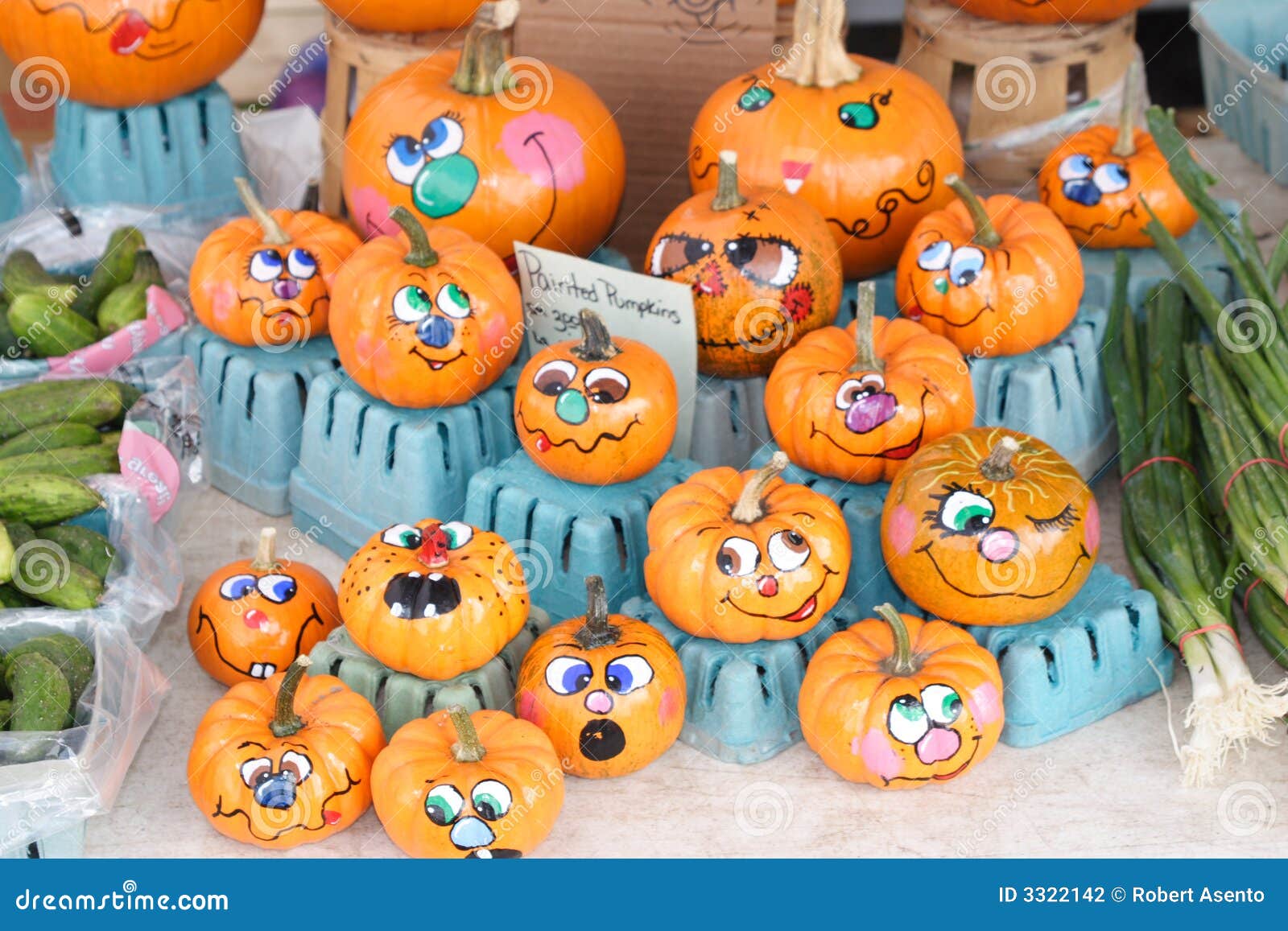 Painted Mini Pumpkins Stock Photography - Image: 3322142