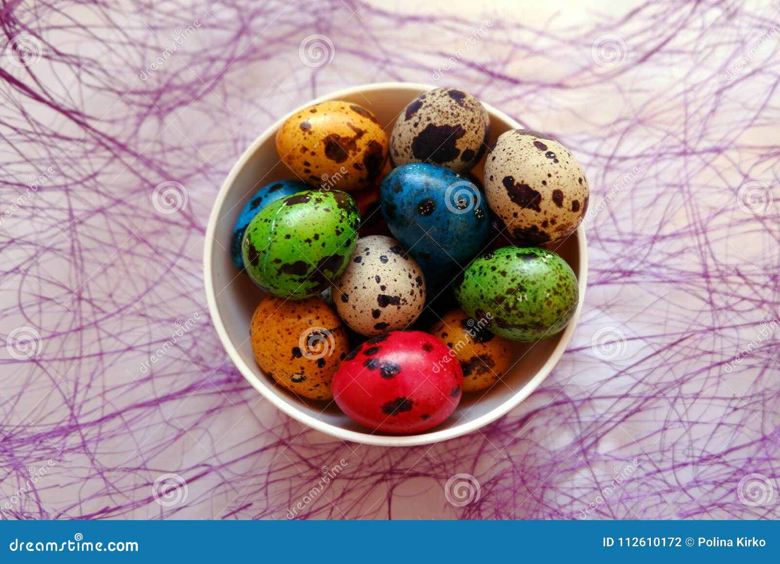 Painted Quail Eggs for Easter Stock Photo Image of easter, eggs