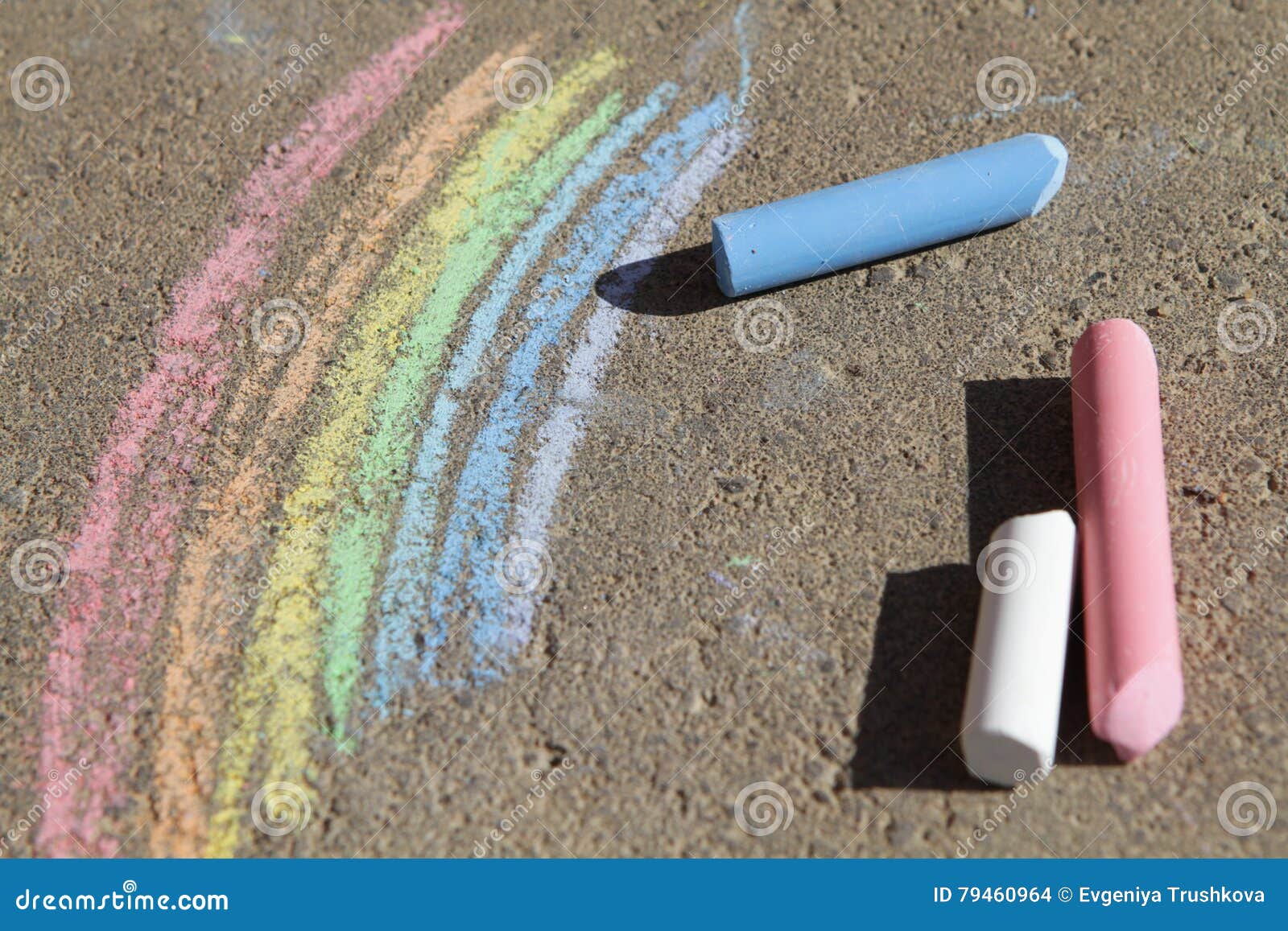Painted Rainbow Colored Chalk Stock Photo Image of creativity, paint