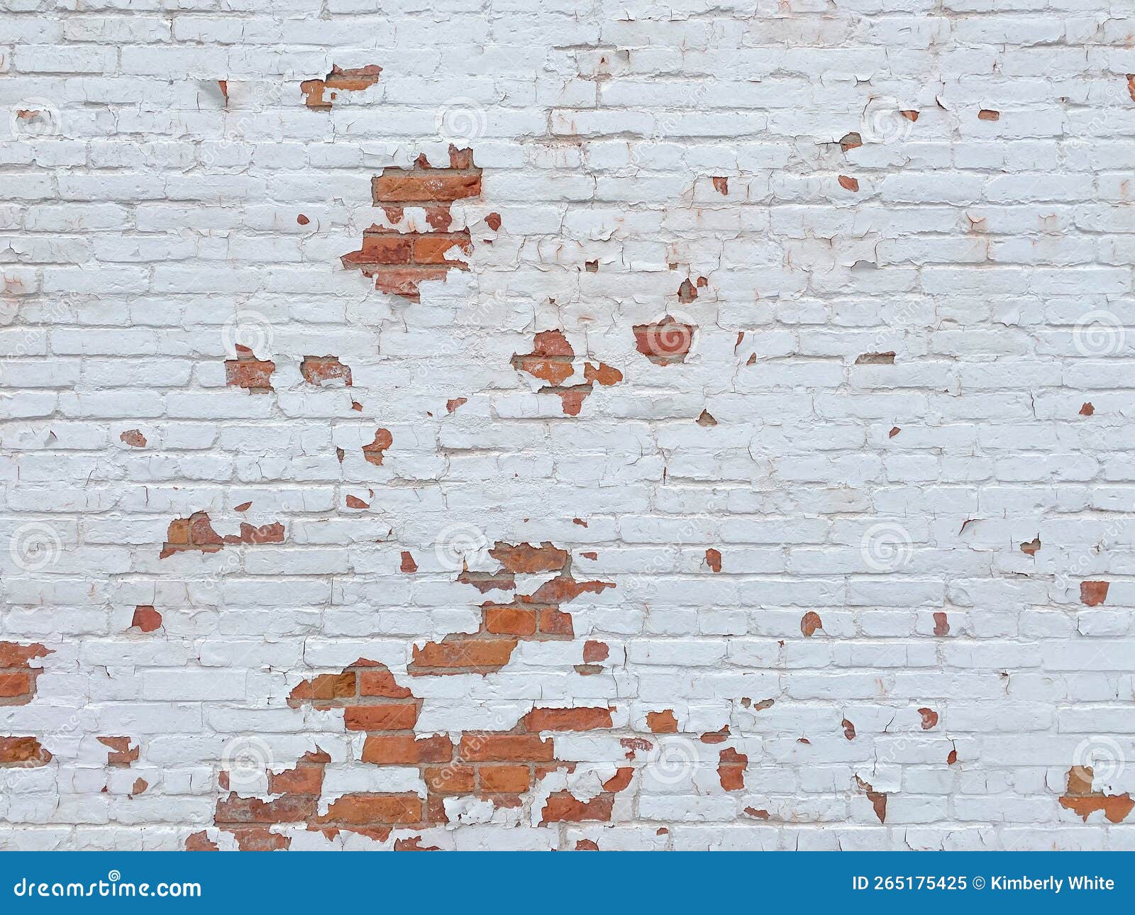 Painted red brick wall stock image. Image of paint, concrete 265175425