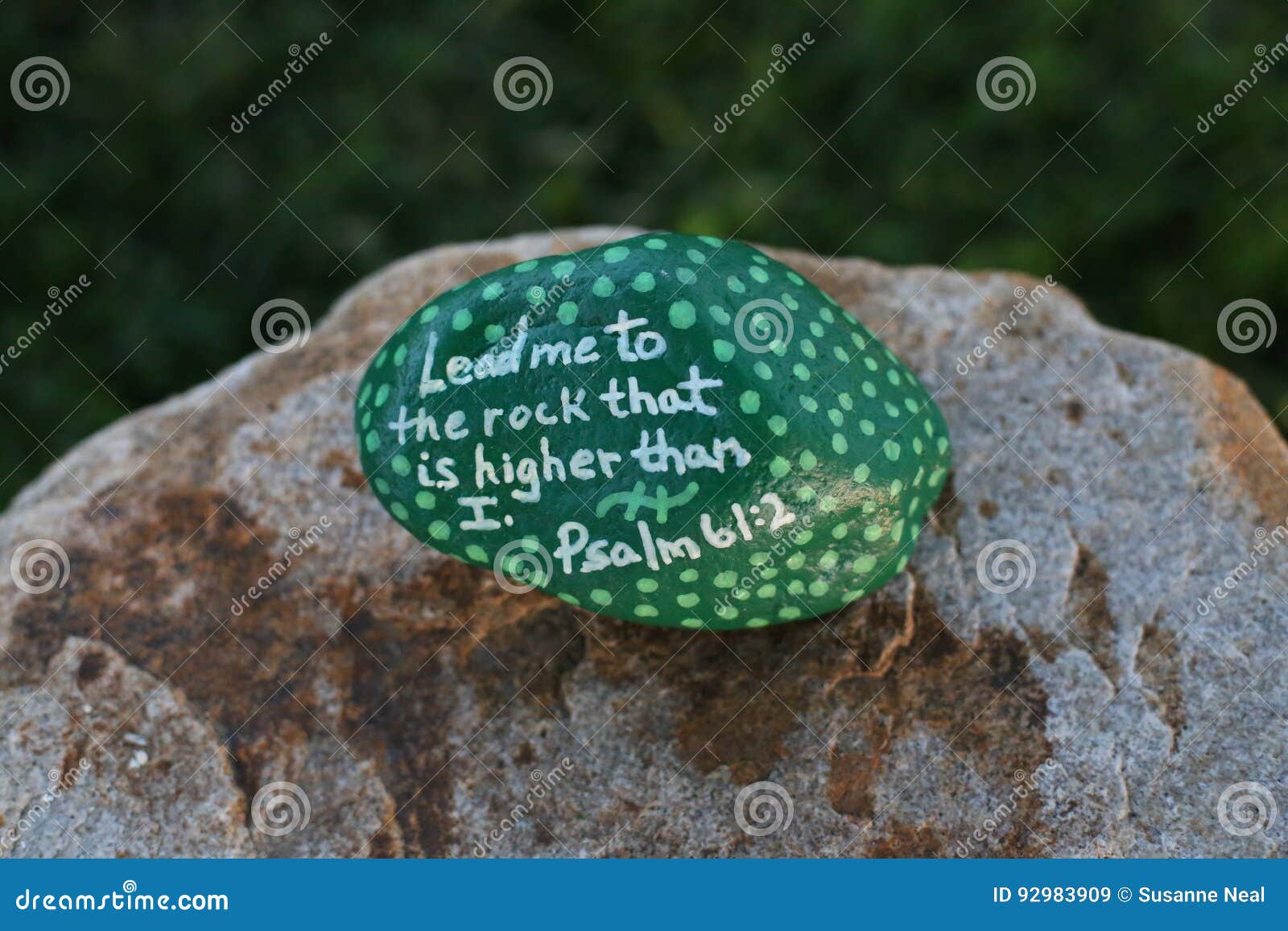 painted rock with bible verse