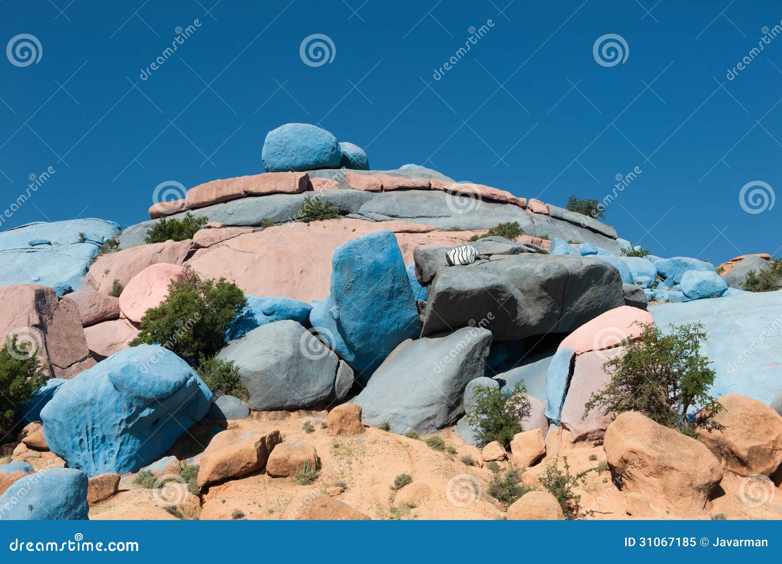 Painted Rocks, Tafraoute, Morocco Stock Image Image of bizarre