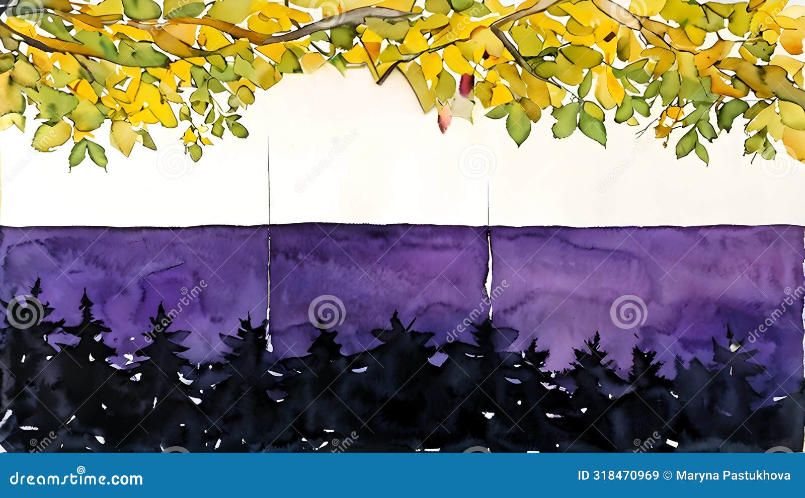 painted shabby old worn non-binary colors abstract implementation forest leaves frame