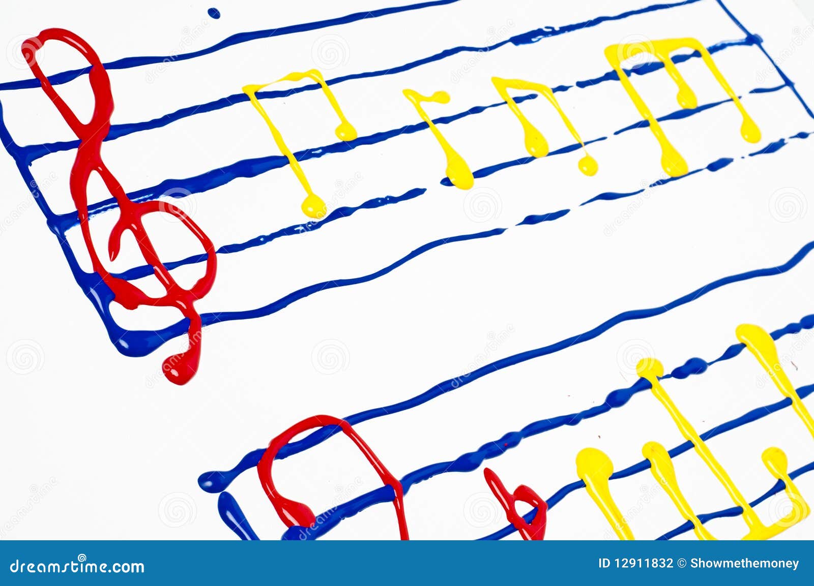 Painted sheet music stock photo. Image of painting, harmony - 12911832