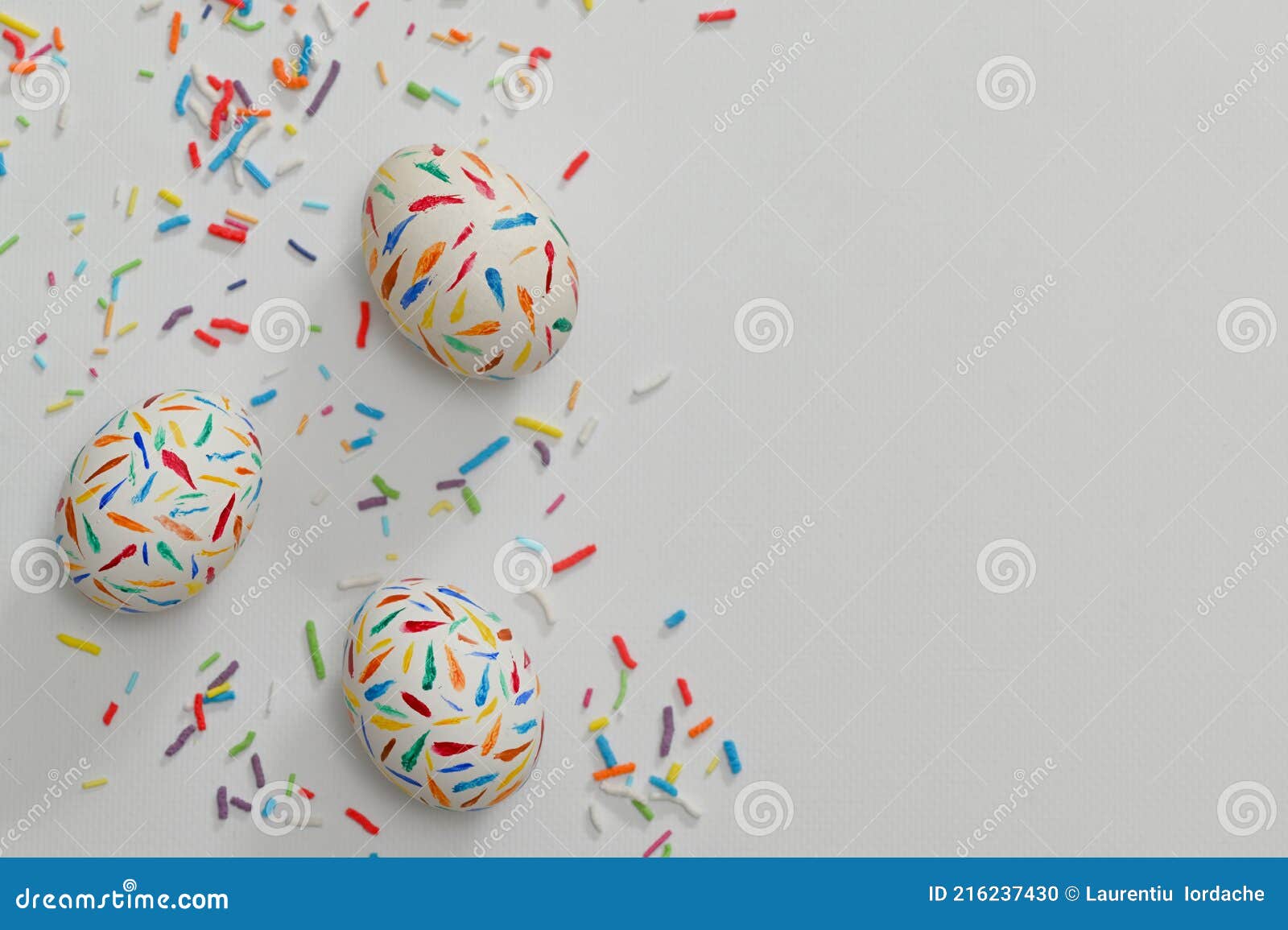 Painted Sprinkle Easter Eggs Stock Photo Image of life, floral 216237430