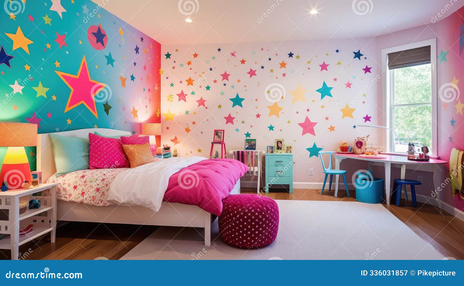 painted stars on wall