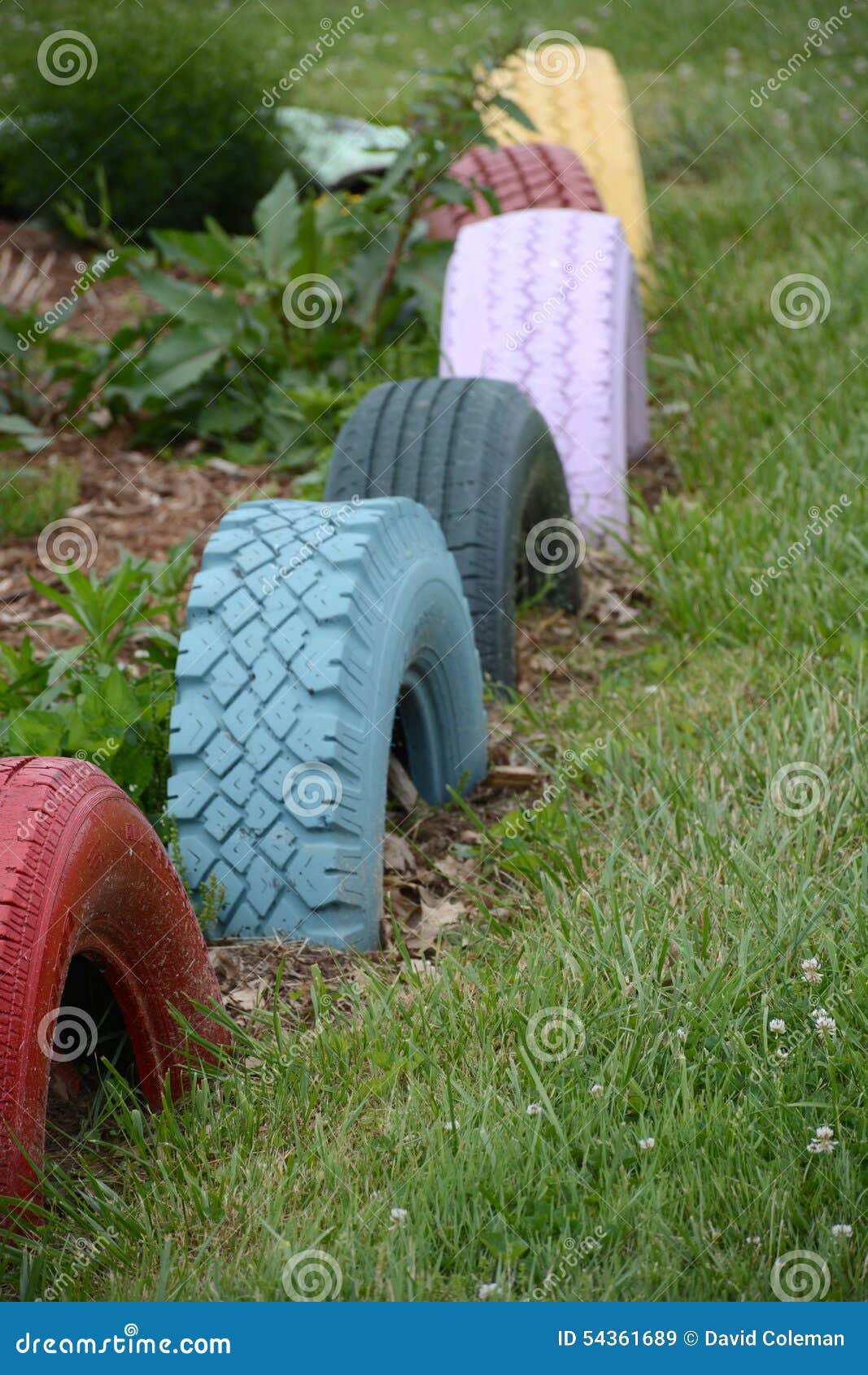 Painted Tires Stock Image Image Of Tires Radial Colorful 54361689
