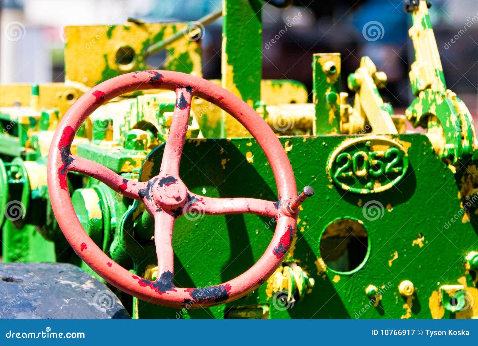 Painted Tractor editorial photography. Image of yellow 10766917