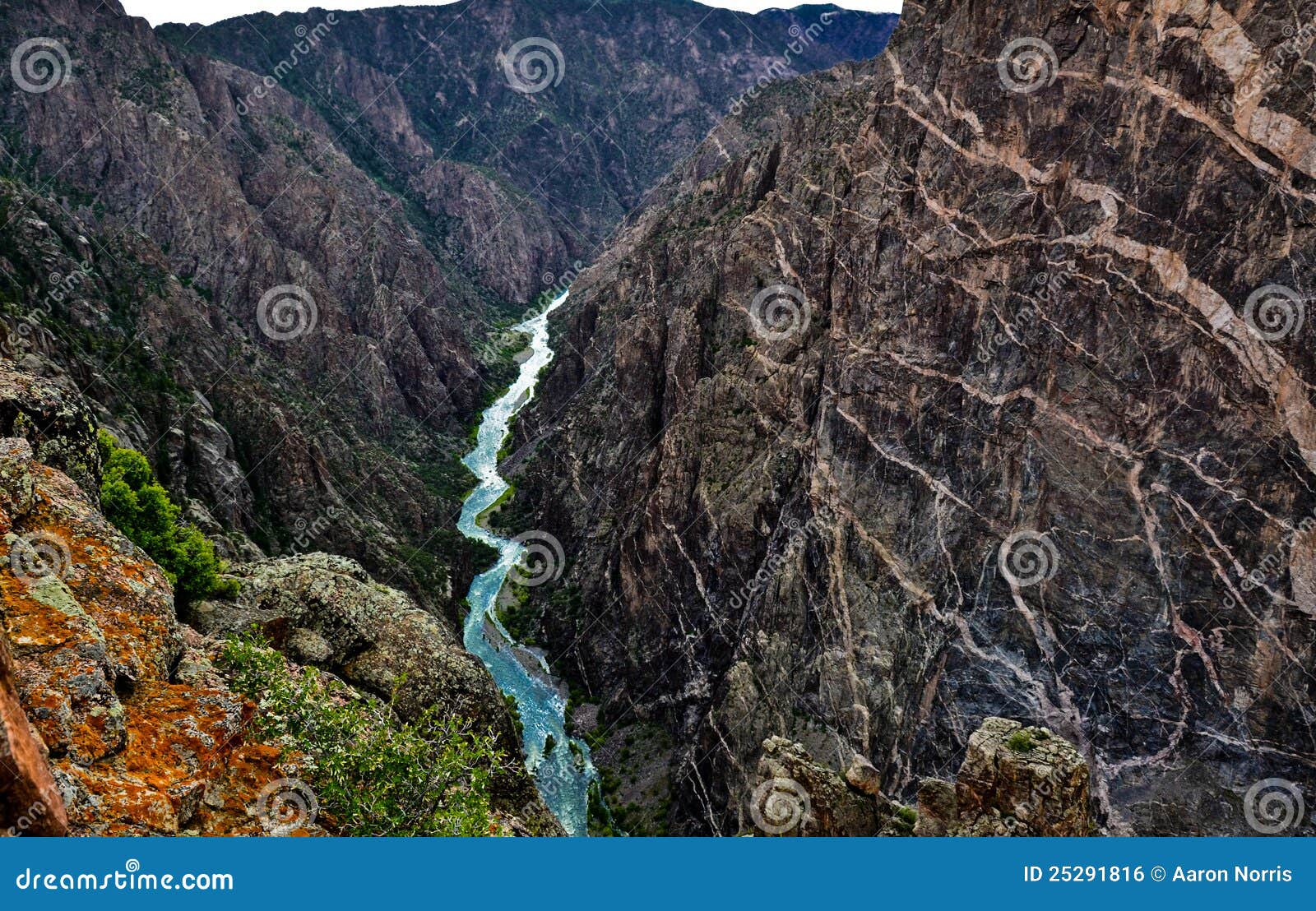 Painted Wall at Black Canyon of the Gunnison Stock Photo Image of