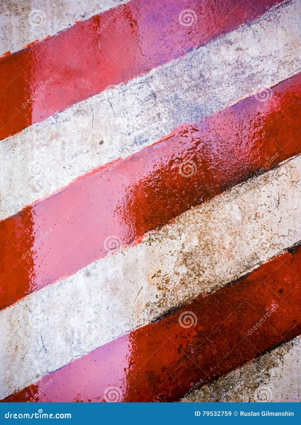Painted Wall with White and Red Stripes Stock Image Image of concrete, paint 79532759