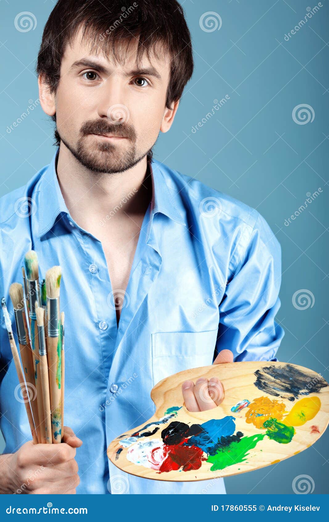 Painter stock image. Image of artistic, model, painter 17860555