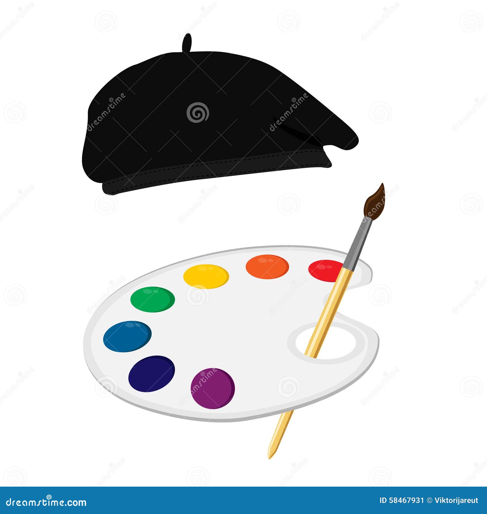 Painters palette cartoon Royalty Free Vector Image