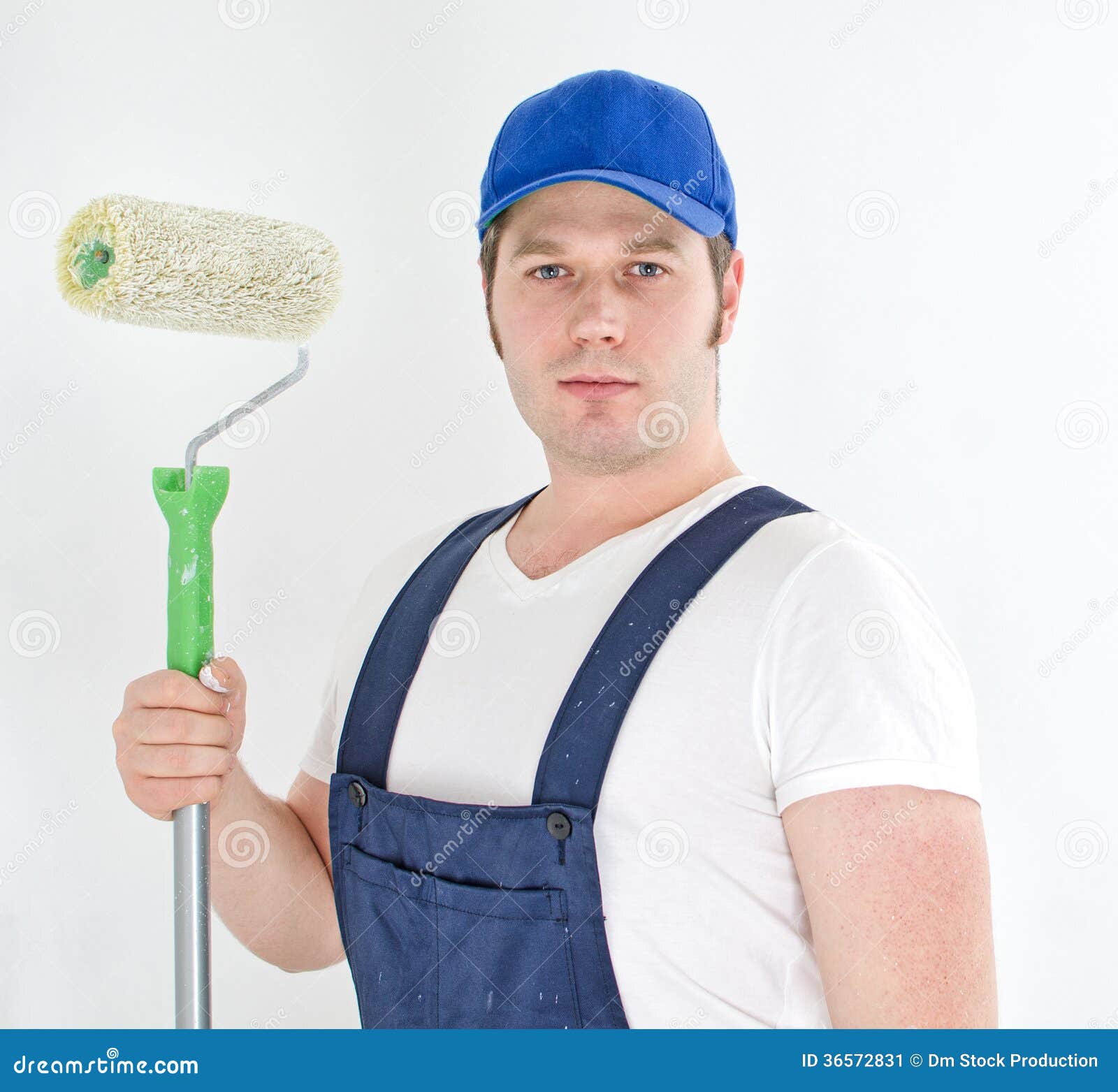Painter in uniform stock image. Image of craftsman, renewal - 36572831