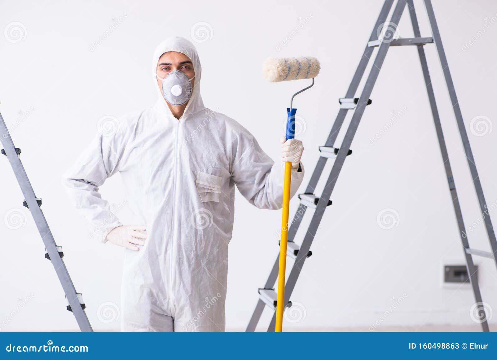 Painter Working at Construction Site Stock Image Image of brush, repairing 160498863